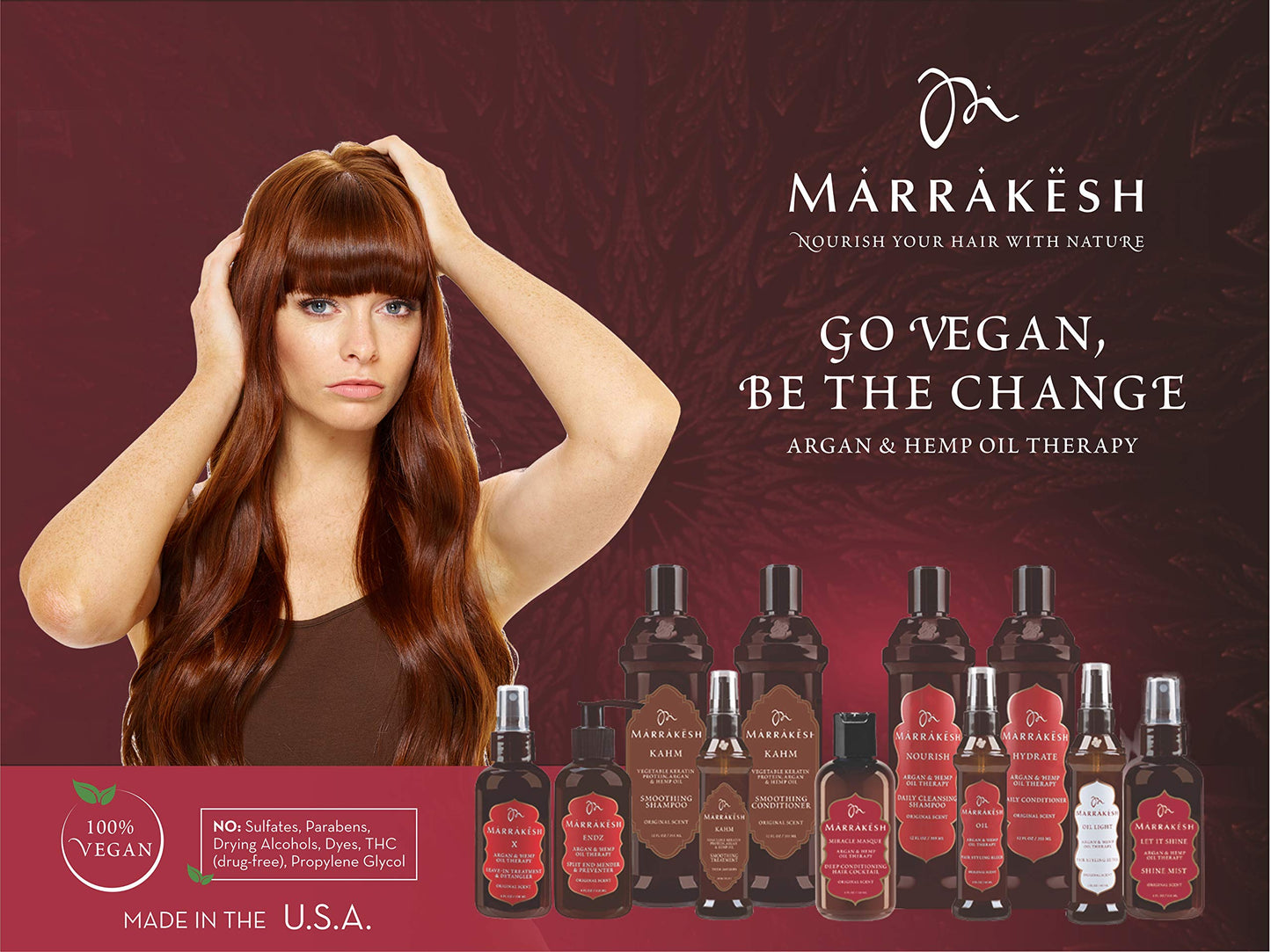 MARRAKESH Marrakesh Hair Care Argan and Hemp Styling Oil, 2 ounces, EARTHLY BODY Marrakesh Oil Hair Styling Elixir 2 oz (MK001)