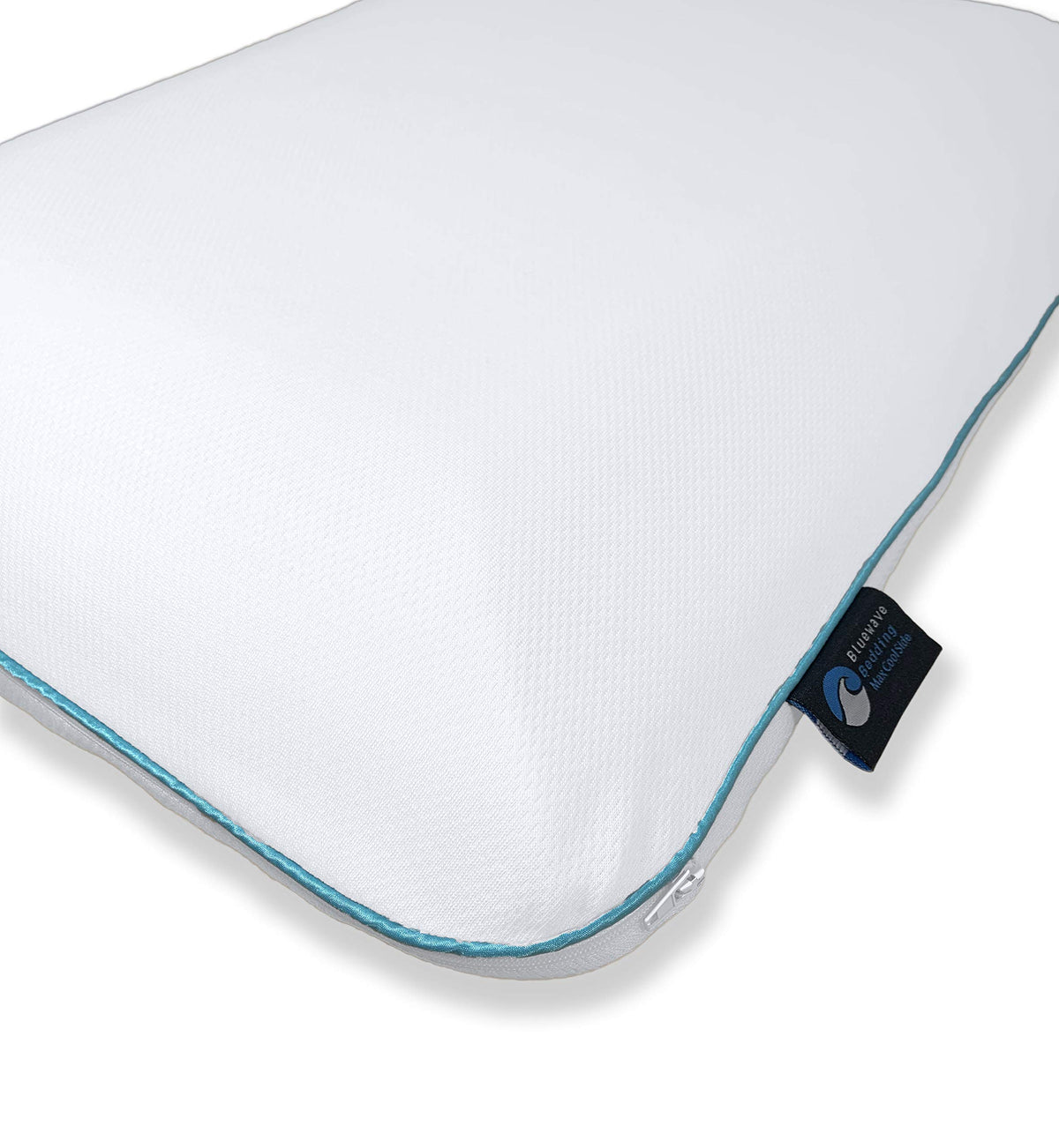 Bluewave Bedding Extra Slim CarbonBlue Max Cool Gel Memory Foam Pillow for Stomach and Back Sleepers - Thin, Flat Design with Advanced Cooling (4.5cm Height, Standard Size)