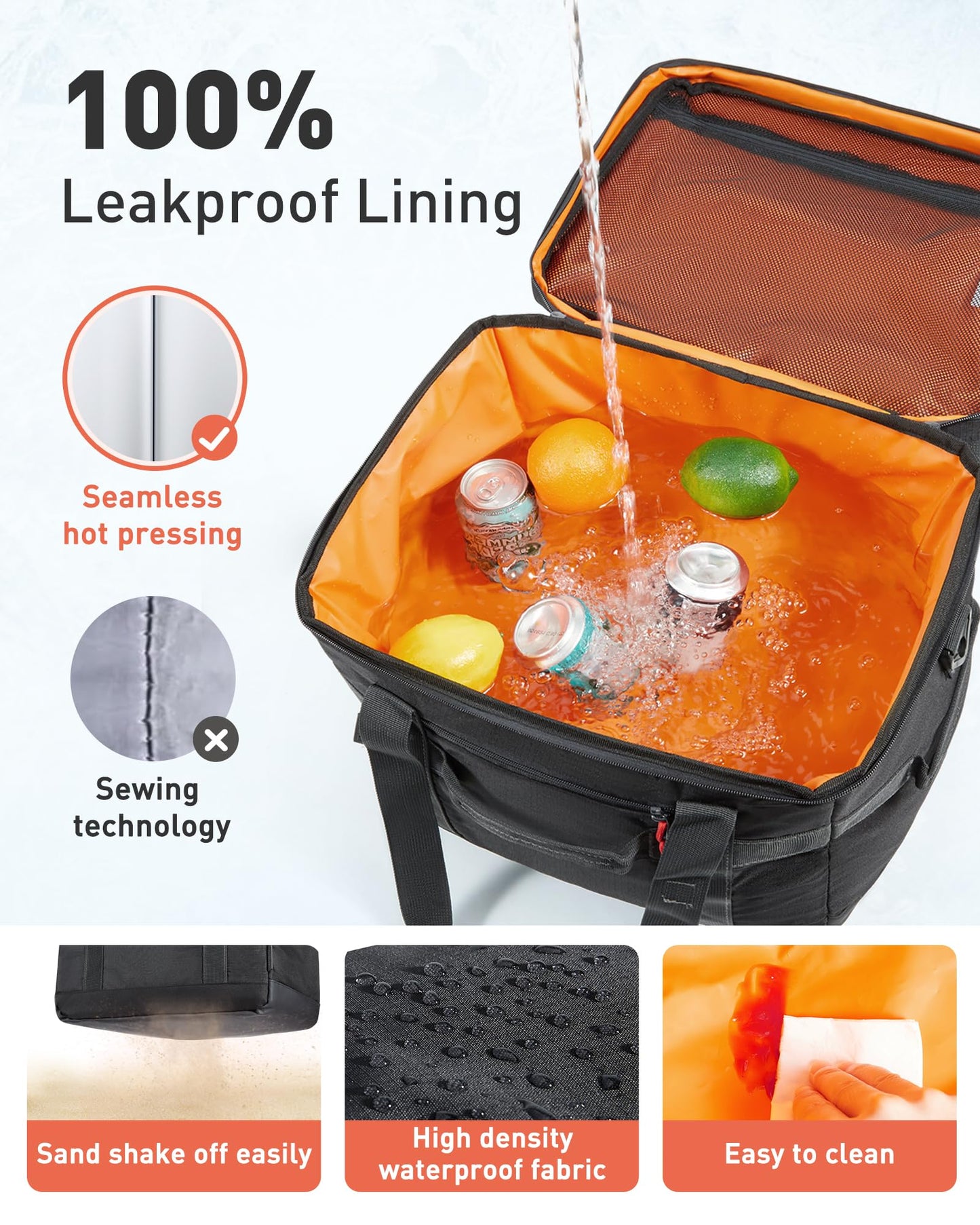 TOURIT Cooler Bag 60-Can Insulated Soft Cooler Large Collapsible Cooler Bag 40L Lunch Coolers for Picnic, Beach, Work, Trip