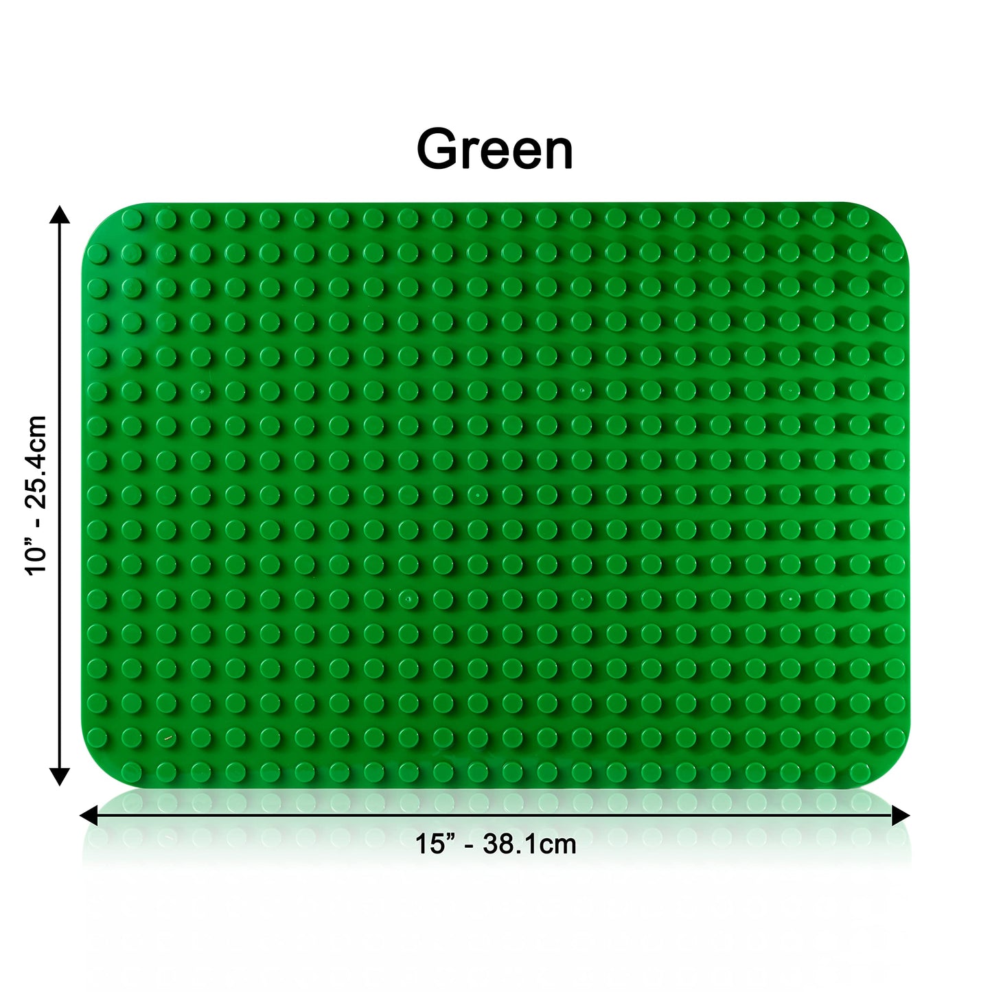 Large Building Block Base Plates Compatible with All Major Brands (4 Pack (Green, Blue, Light Green, Sand))