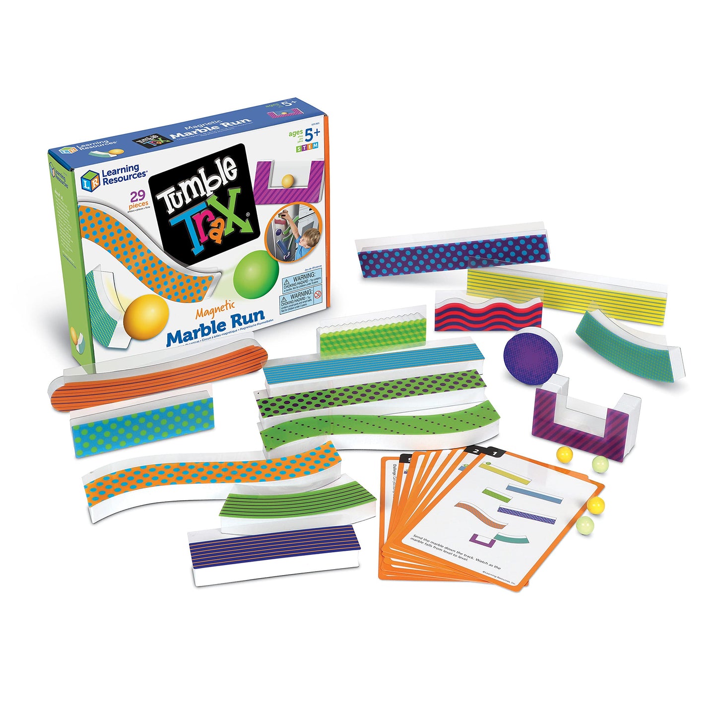 Learning Resources LER2821 Tumble Trax Magnetic Marble Run Toy