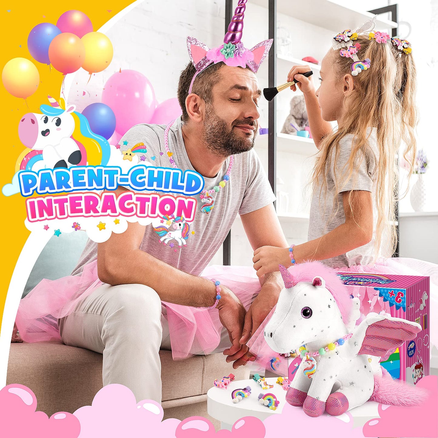 Gifts for 3-8 Year Old Girls, Luckades Stuffed Animal Unicorn Toys for Girls Age 3-8 Unicorn Birthday Decorations Plush Toys for Girls Age 3-8 Girls Toys Age 3-8