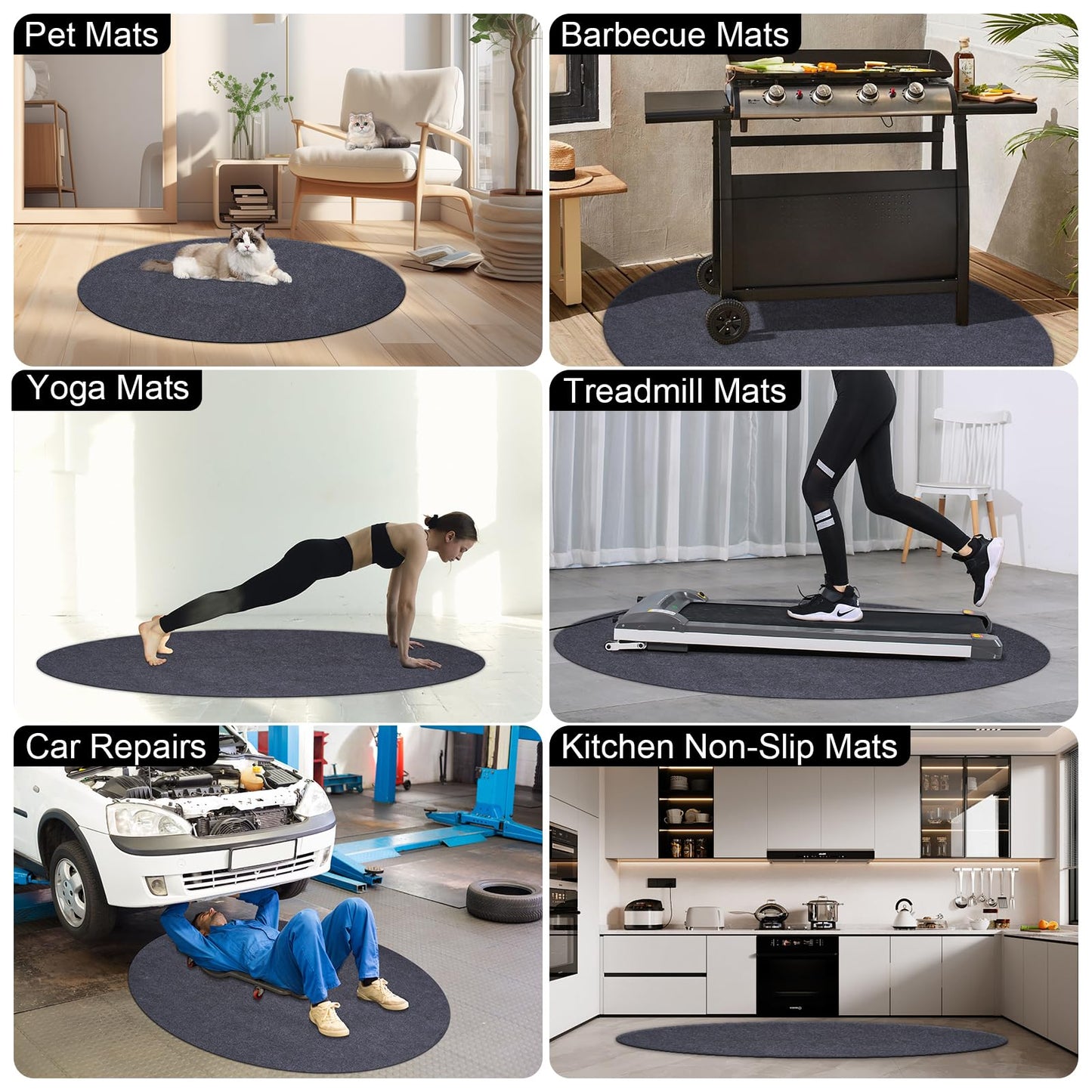 ALYCLIP 100 Inch Round Mat for Inflatable Hot Tub Outdoor Pad Waterproof Spa Pool Ground Base Flooring Protector Slip-Proof Backing for Protect Hot Tub Pool from Wear