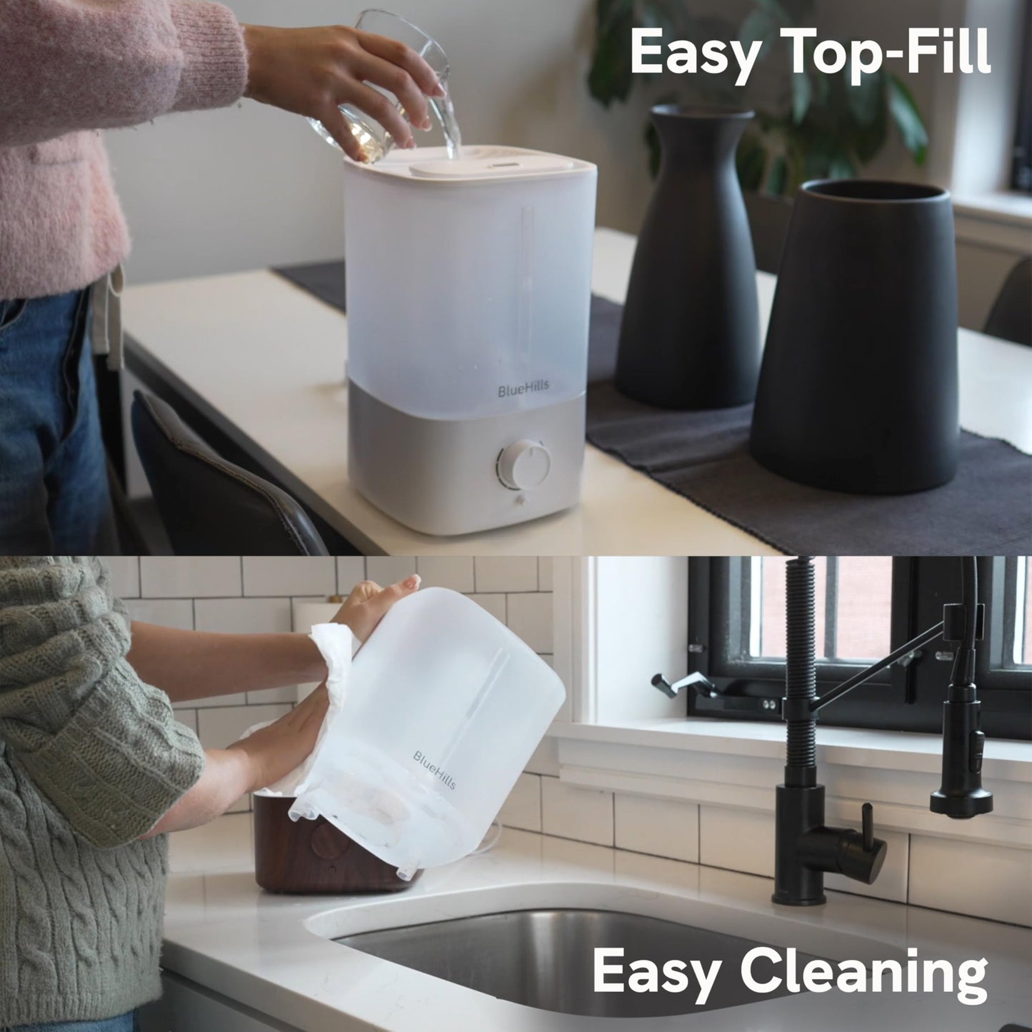 BlueHills Premium 5000 ML XL Essential Oil Diffuser Humidifier Large Room Huge Coverage Area 5 Liter Big Capacity High Mist Output 100 Hours Long Run Time Aroma Diffuser White G501