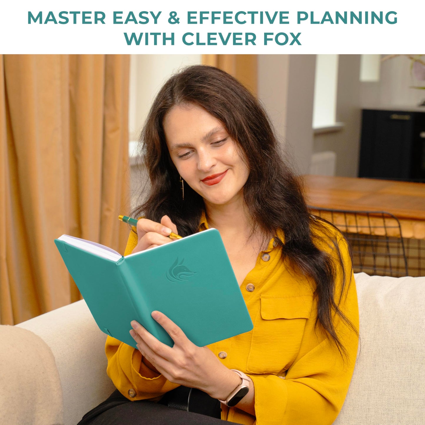 Clever Fox Planner Schedule – Weekly & Monthly Life Planner with Time Slots, Appointment book, and Daily Organizer to Increase Productivity, Undated, A5 (5.8″x8.3″) Hardcover, Lasts 1 Year, Turquoise