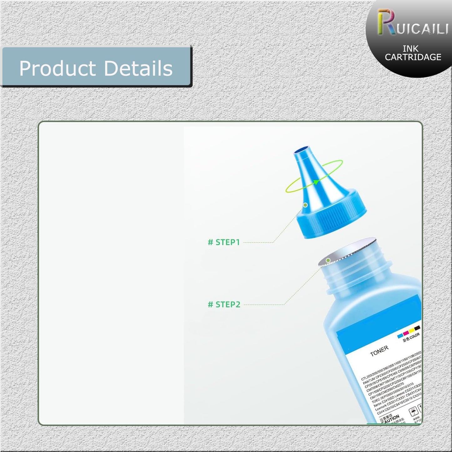 Universal Toner Powder Refill Black Cyan Magenta Yellow Compatible for Lexmark C3224 C3226 C3210K0 C3210C0 C3210M0 C3210Y0 Toner for C3224dw C3326dw C3426dw MC3224adwe,4 Pack