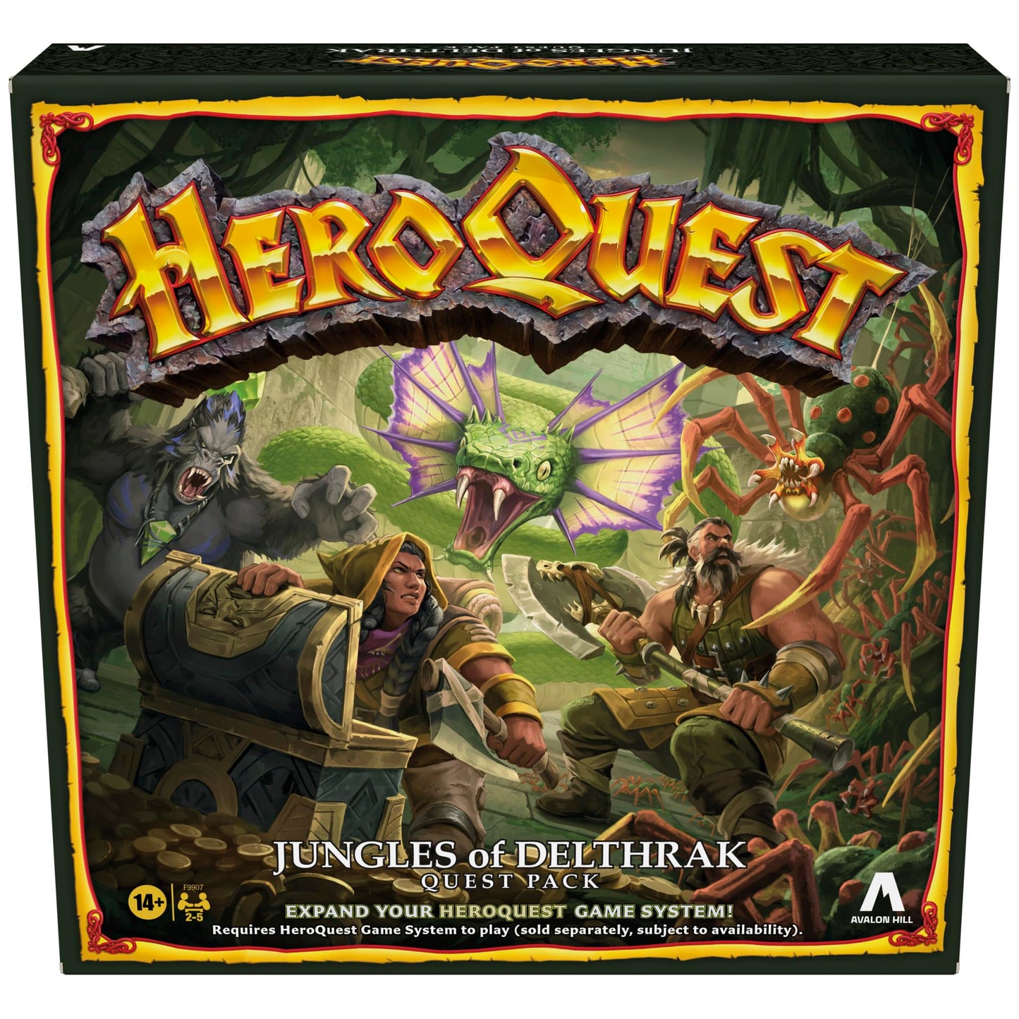 Avalon Hill HeroQuest Jungles of Delthrak Quest Pack | Roleplaying Games | Ages 14+ | 2 to 5 Players | Requires HeroQuest Game System to Play (English)
