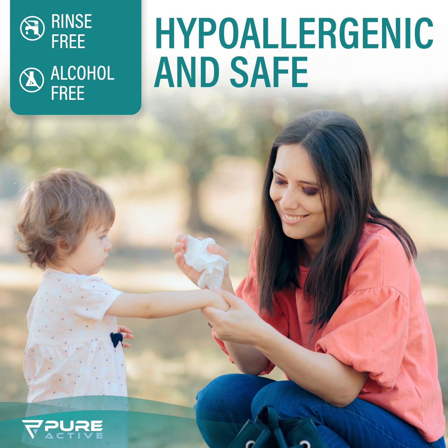 Pure Active Ultimate Shower Body and Face Wipes, Biodegradable Personal Hygiene Body Cleansing Wipes for Men,Women for After Gym Travel Camping Adult Bathing Wipes (120 Wipes 6''x8'', Unscented)