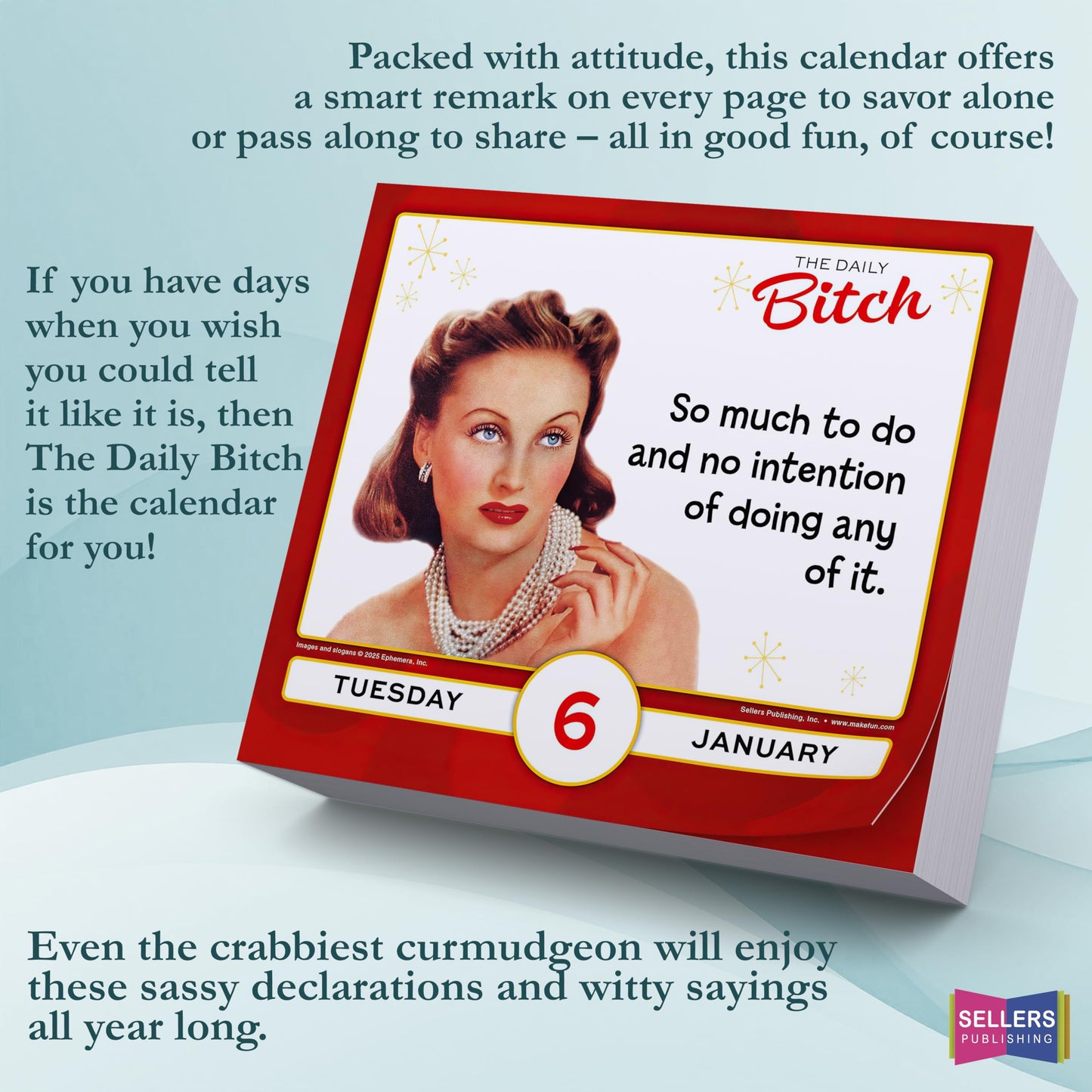The Daily B 2026 Daily Desk Calendar: Boxed Page-a-Day Humor Calendar with Sarcastic Quotes, Bold Attitude & Snarky Sayings