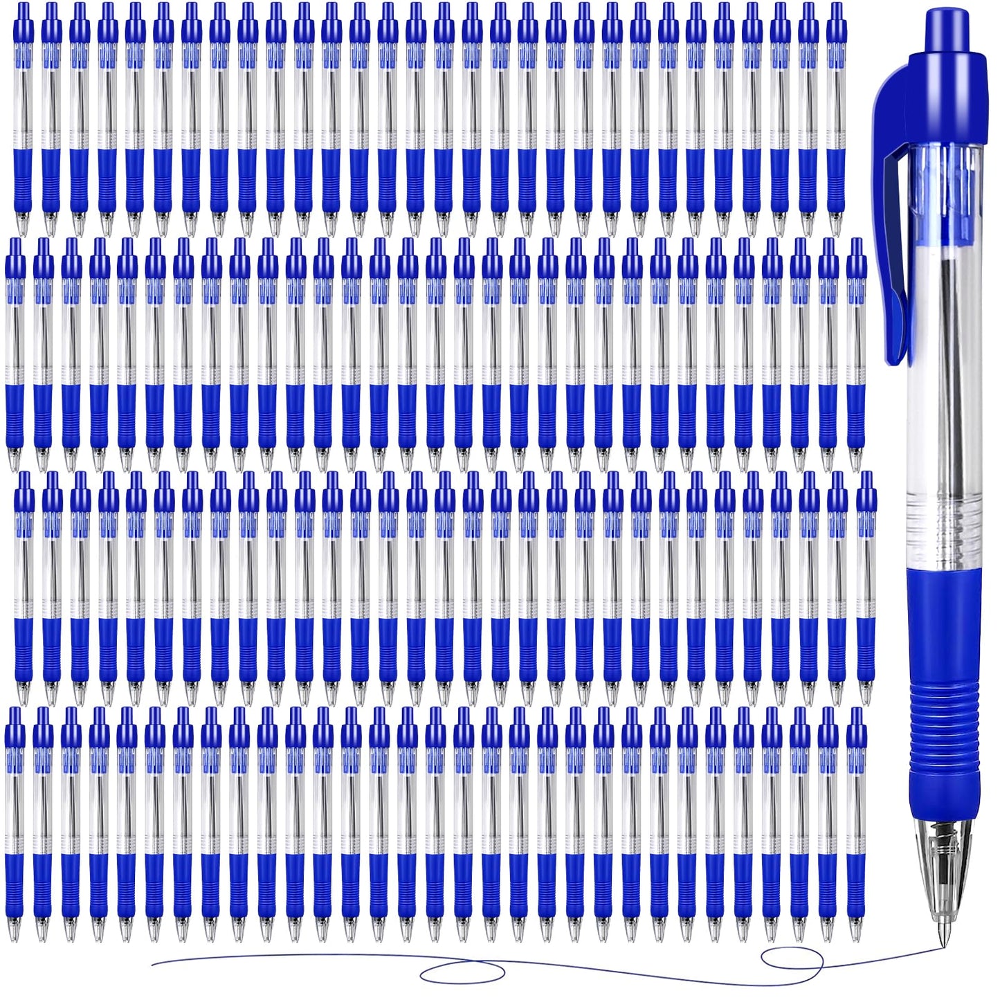 200 Pcs Pens Bulk, Retractable Ballpoint Pens, 1.0mm Blue Ink Pens Smooth Writing Pen for School Office Home Writing Journaling