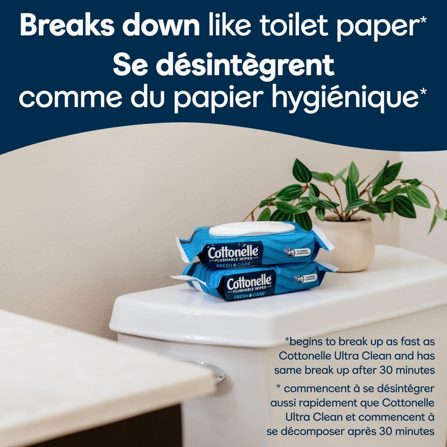 Cottonelle Fresh Care On-The-Go Flushable Wet Wipes, Adult Wet Wipes, 24 On-The-Go Packs, 2 Trays of 12, 14 Wipes per Pack (336 Total Flushable Wipes), Packaging May Vary