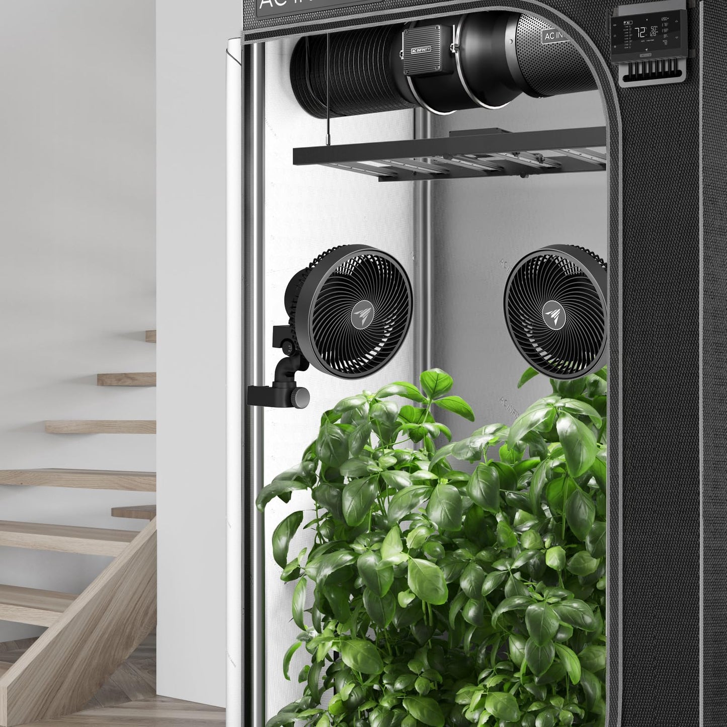 AC Infinity CLOUDRAY S6 2-Pack, Grow Tent Clip Fan 6” with Redesigned Long-Life EC Motor, Custom 10 Dynamic Wind Speeds and 10-Level Oscillation, for Hydroponics Circulation Cooling, 2-Count