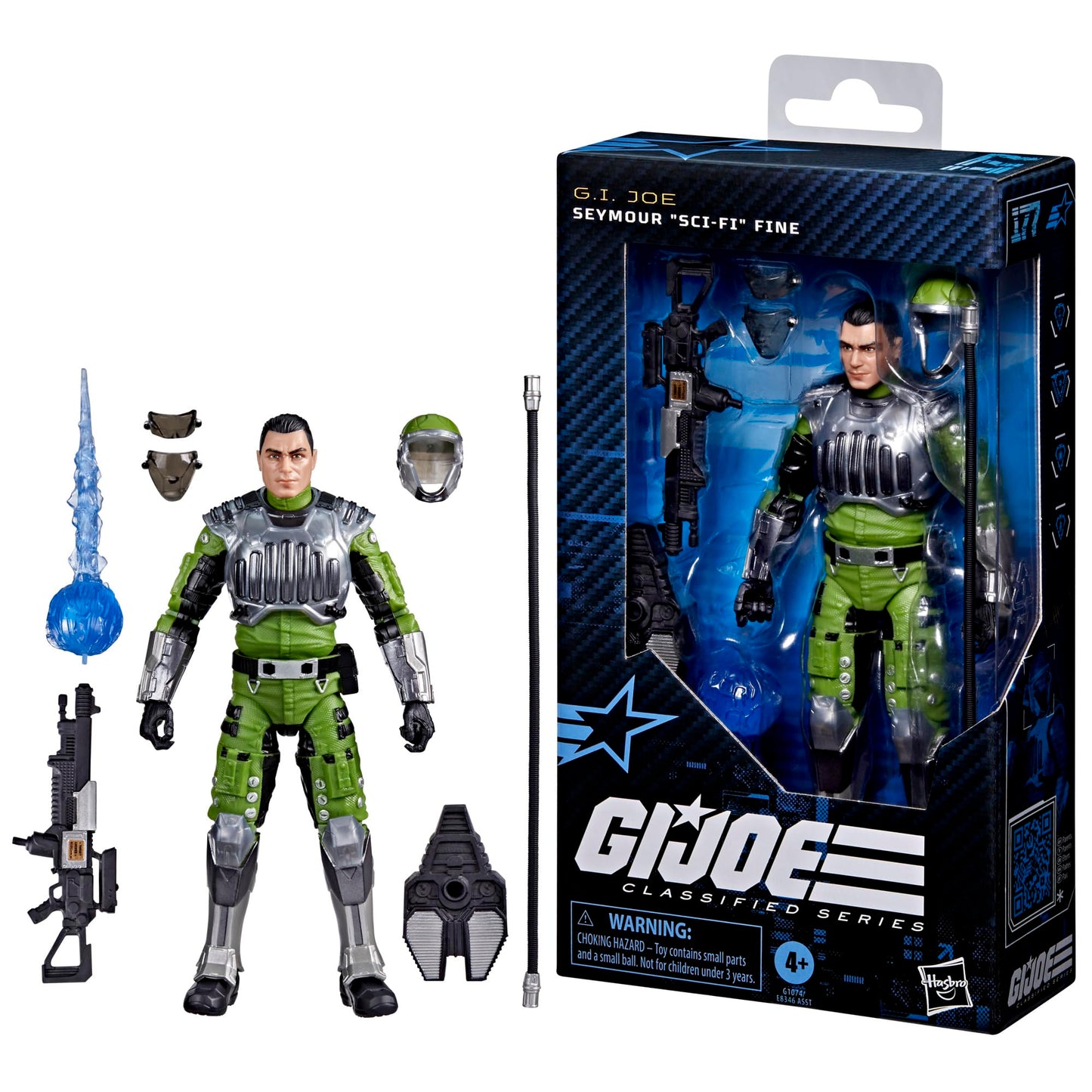 G.I. Joe Classified Series #177, Seymour “Sci-Fi” Fine, Collectible 6 Inch Action Figure with 8 Accessories
