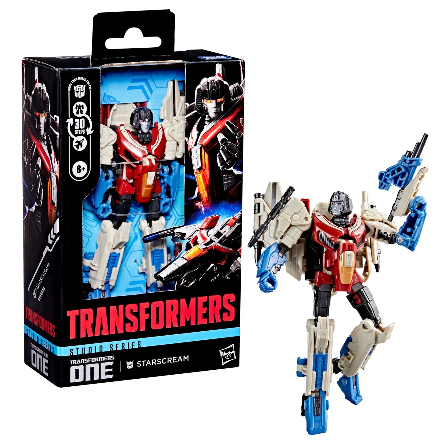 Transformers Studio Series Deluxe Class Transformers One Starscream, 4.5-inch Converting Action Figure, Robot Toys for Ages 8+