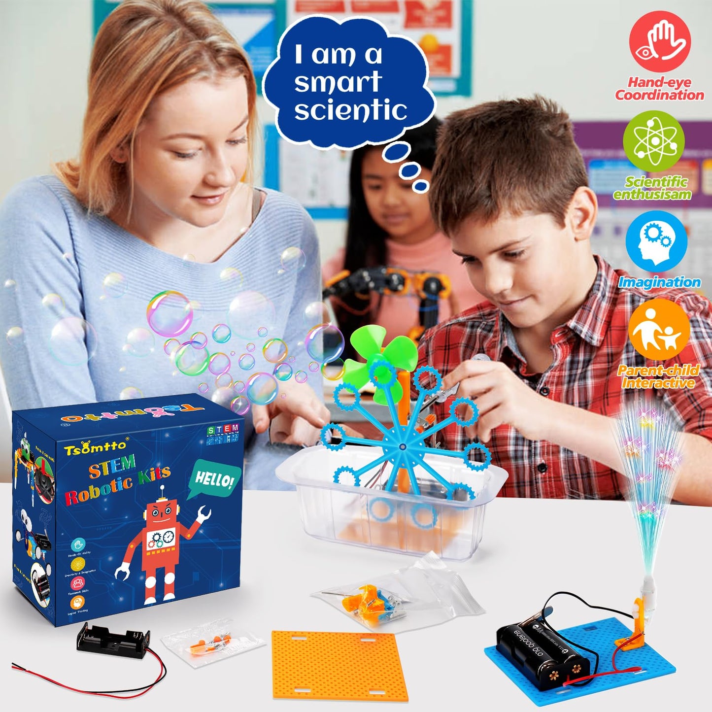 Science Kits for Kids 8-10, STEM Robotics Kit Toys for Kids 6-8 8-12, Craft for Kids Electronic Science Experiments Engineering Building Kits Birthday Gifts for 6 7 8 9 10 11 12 Year Old Boys Girls