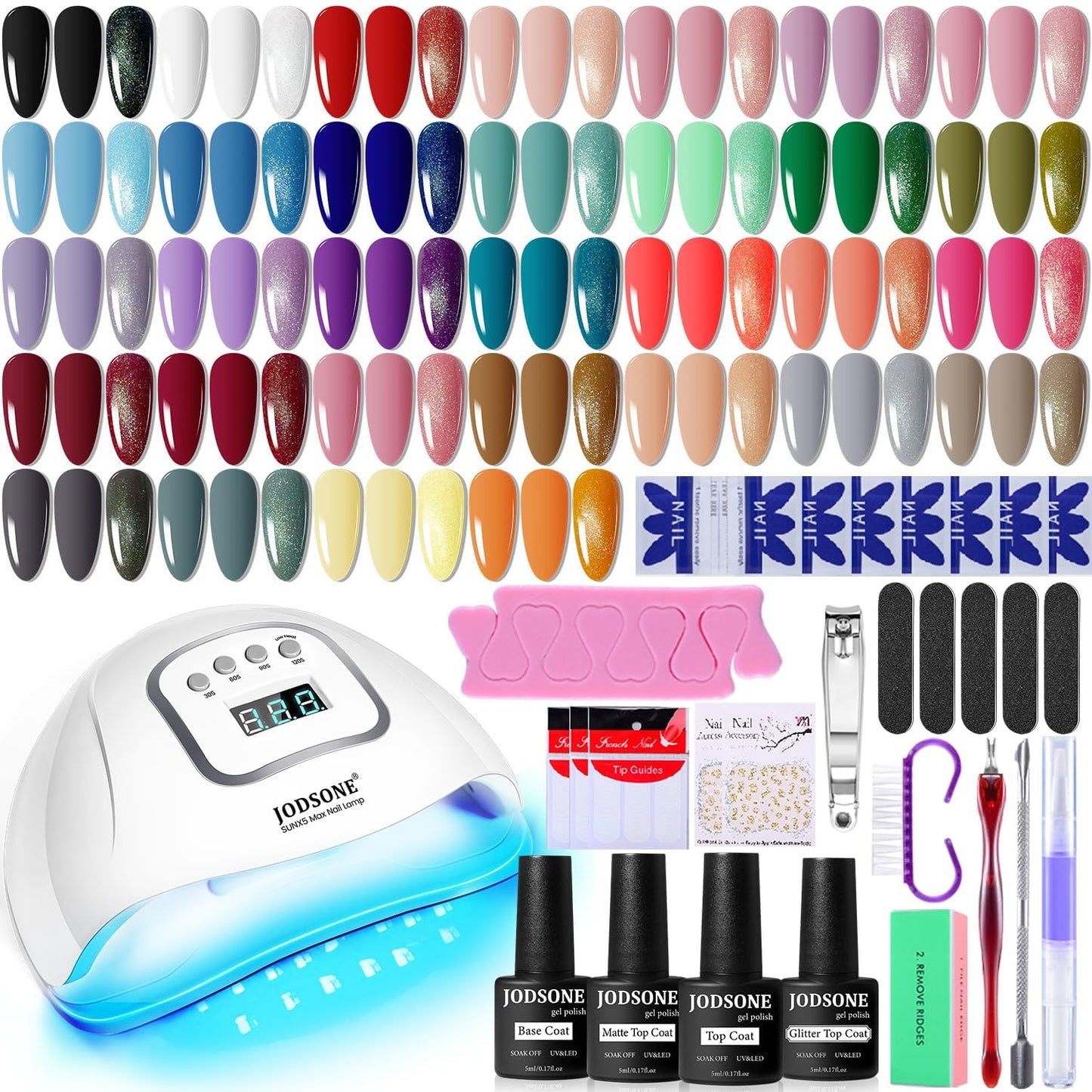36 PCS Gel Nail Polish Kit with U V Light include 32 Colors Gel Polish Nail Kit Soak Off Base Coat No Wipe Top Coat Matte Top Coat Nail Polish Set Manicure Tools Nail Lamp Nail Kit Gifts for Women
