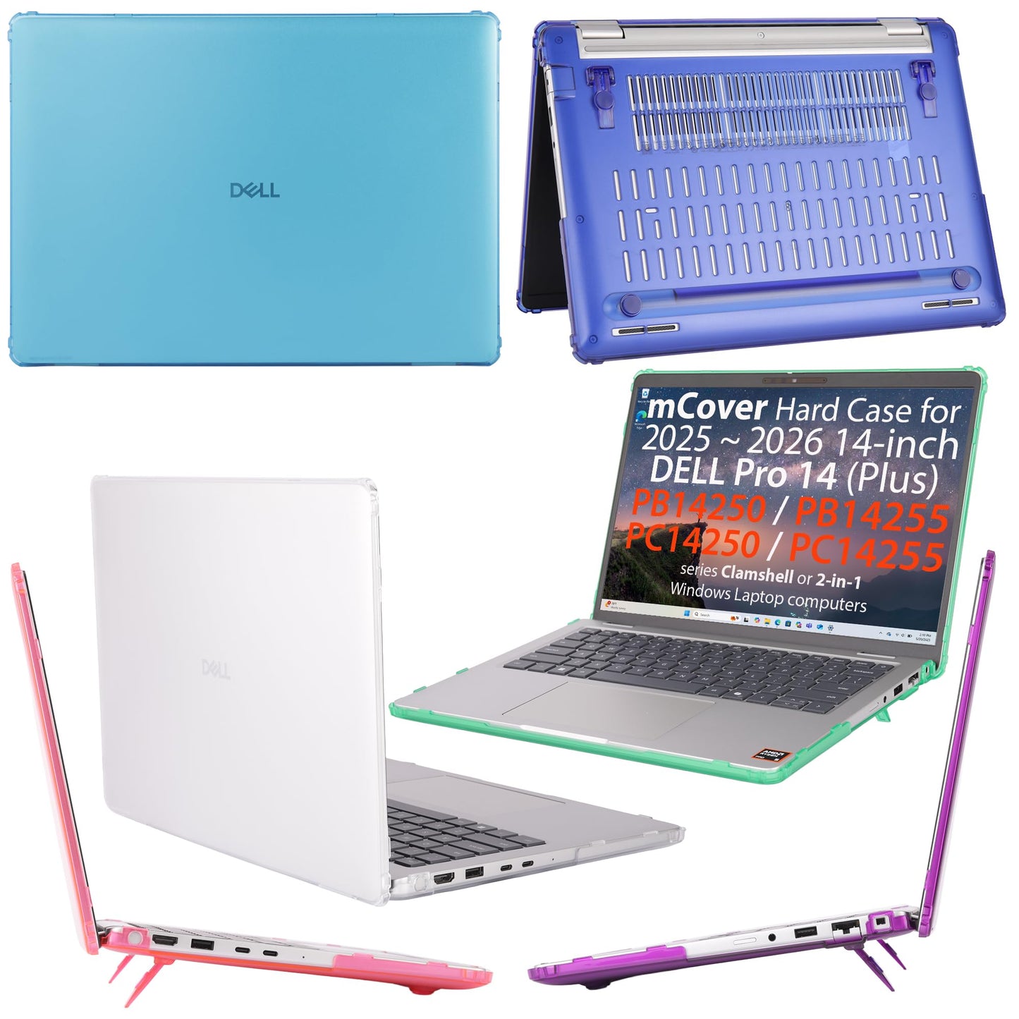mCover Case ONLY Compatible for 2025-2026 14" Dell Pro 14 Plus PB14250 PB14255 and Pro 14 PC14250 PC14255 Windows PC (NOT Fitting Any Other Dell Models)- Clear