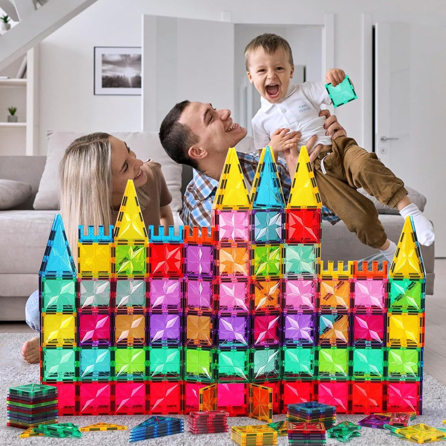 Palano Magnetic Tiles,100PCS Star Magnetic Building Blocks Toy for Ages 3+,Magnetic Tiles for Toddlers Gifts,Montessori Toys,STEM Toys Christmas Toy Gift for Kids Boys and Girls