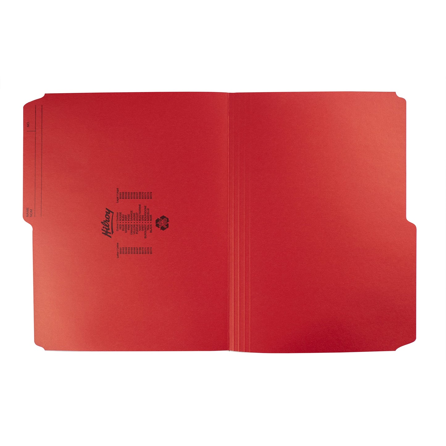 Hilroy Letter Size File Folders, 9” x 11.75”, 100 Folders per Box, Red (55161)