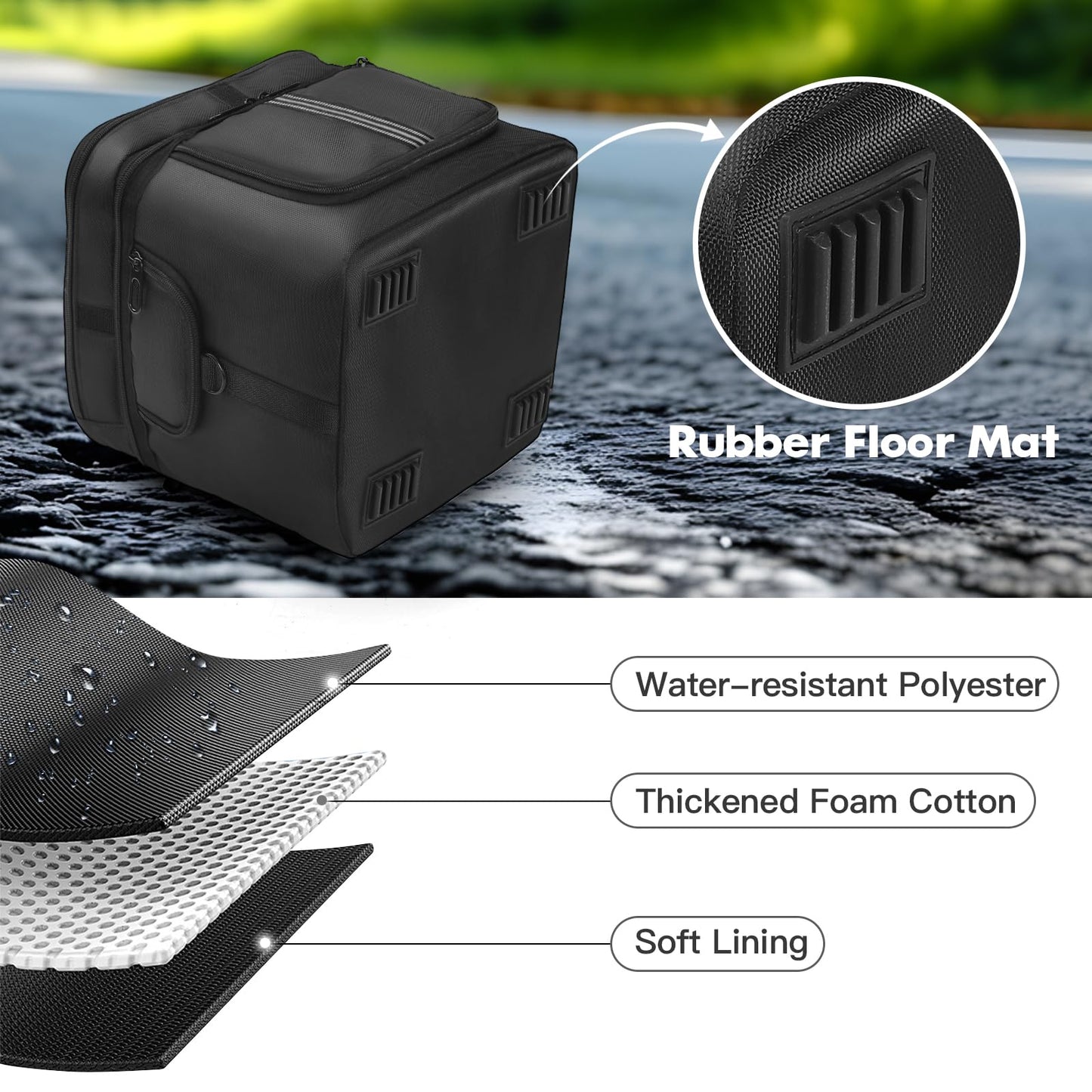 Carrying Case Compatible with ECOFLOW River 2 PRO Portable Power Station, Travel Storage Bag with Zipper Windows for Generator, Charging Cable and Accessories