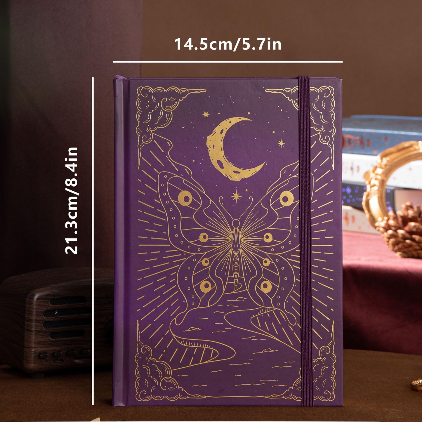 TIEFOSSI Dotted Journal Notebook, Butterfly Journal for Women Men,140GMS Thick Paper with 256 Numbered Pages, A5 Hardcover Journal, Bullet dotted Journal notebook, for School Office Writing
