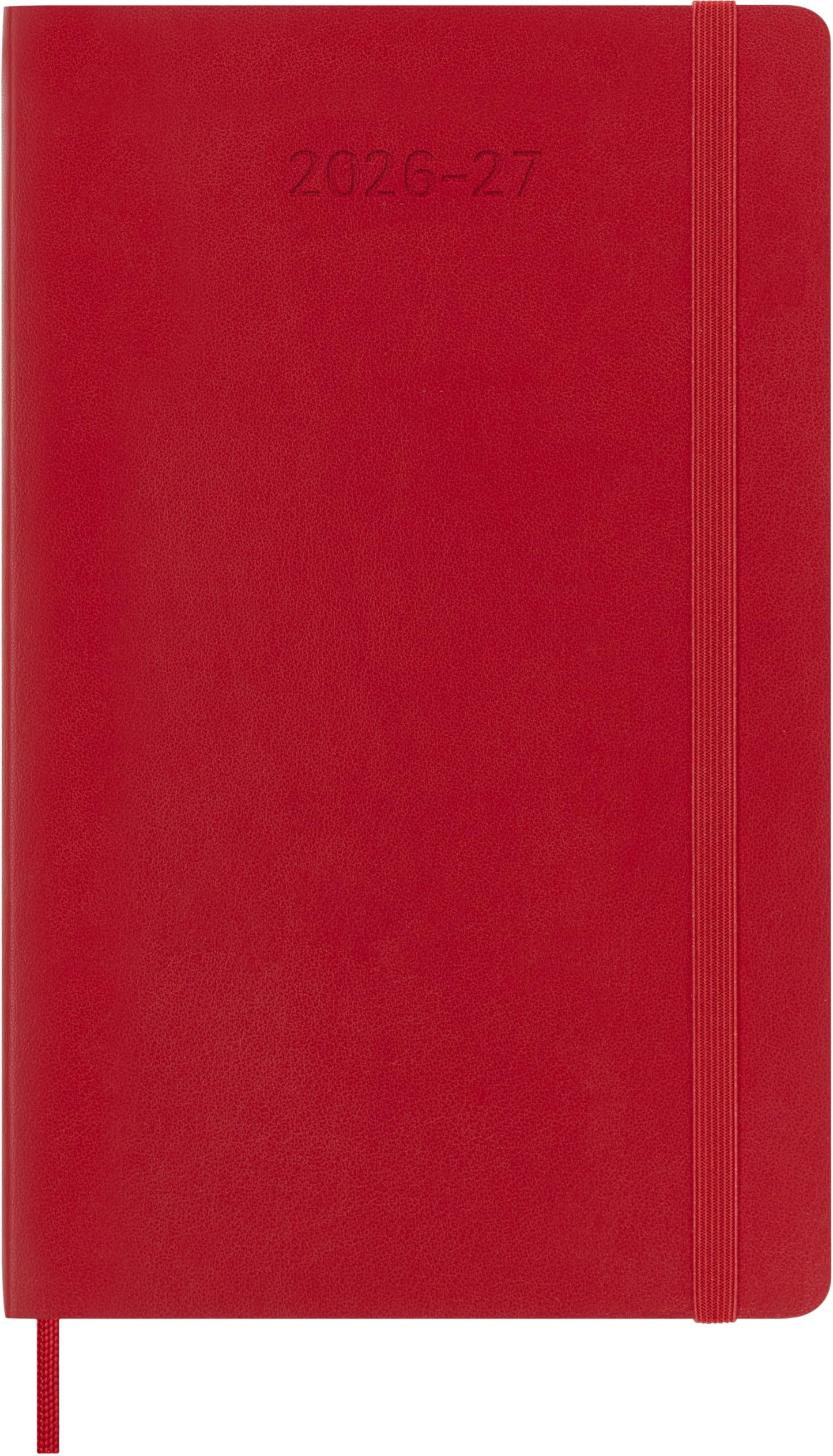 Moleskine Classic 18 Month 2026-2027 Weekly Planner, Soft Cover, Large (5" x 8.25"), Scarlet Red, 208 pages