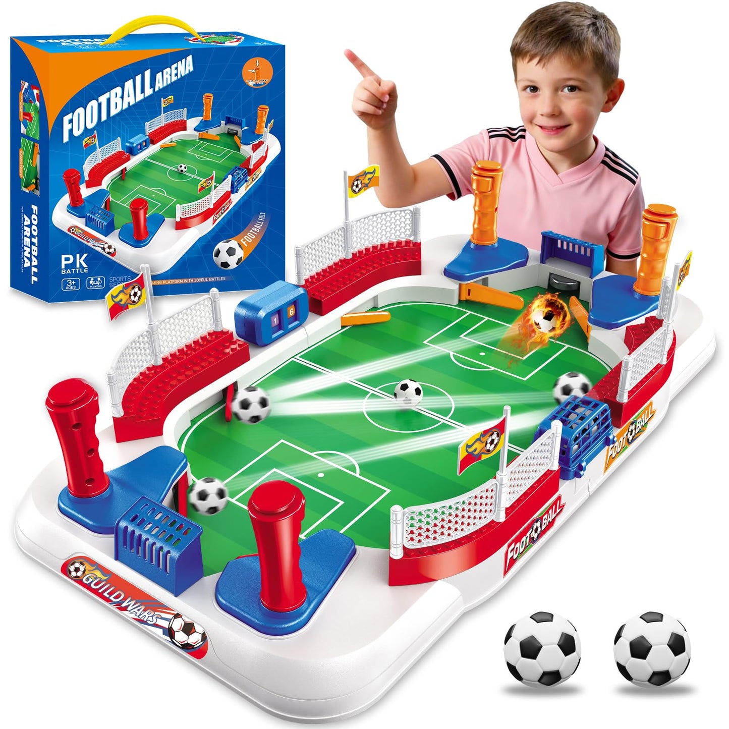 Starweeks Mini Foosball Table, Soccer Board Game for Kids, 3 4 5 6 7 8-12 Year Old Boys Girls Birthday Gifts, Football Games Pinball Machine, Indoor Outdoor Family Party Sports Toys
