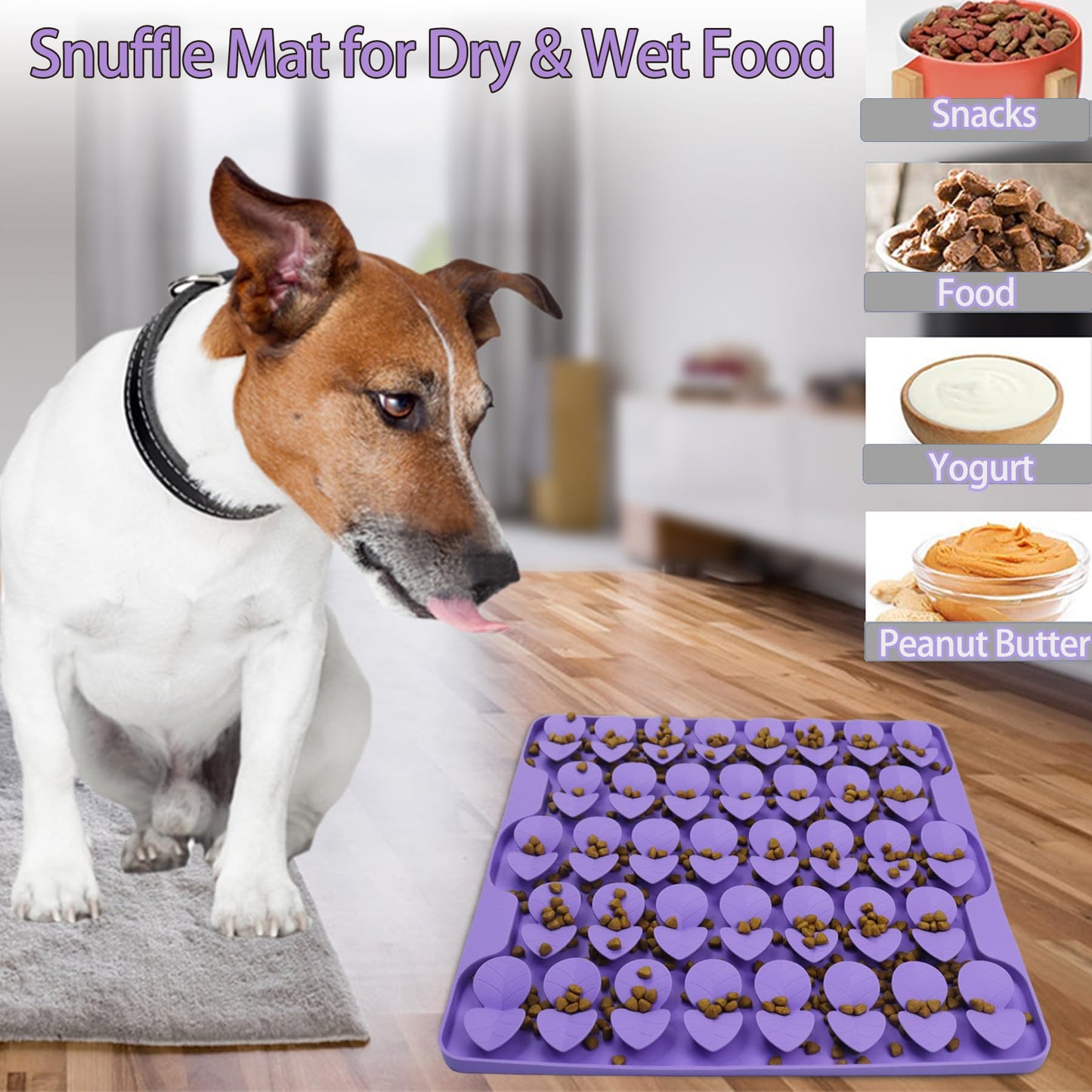 Femont Snuffle Mat for Large Dogs,Silicone Slow Feeder Lick Mat for Slow Eating,Training Smell,Encourages Natural Foraging Skill,Relieving Stress,Interactive Feed Game Toy