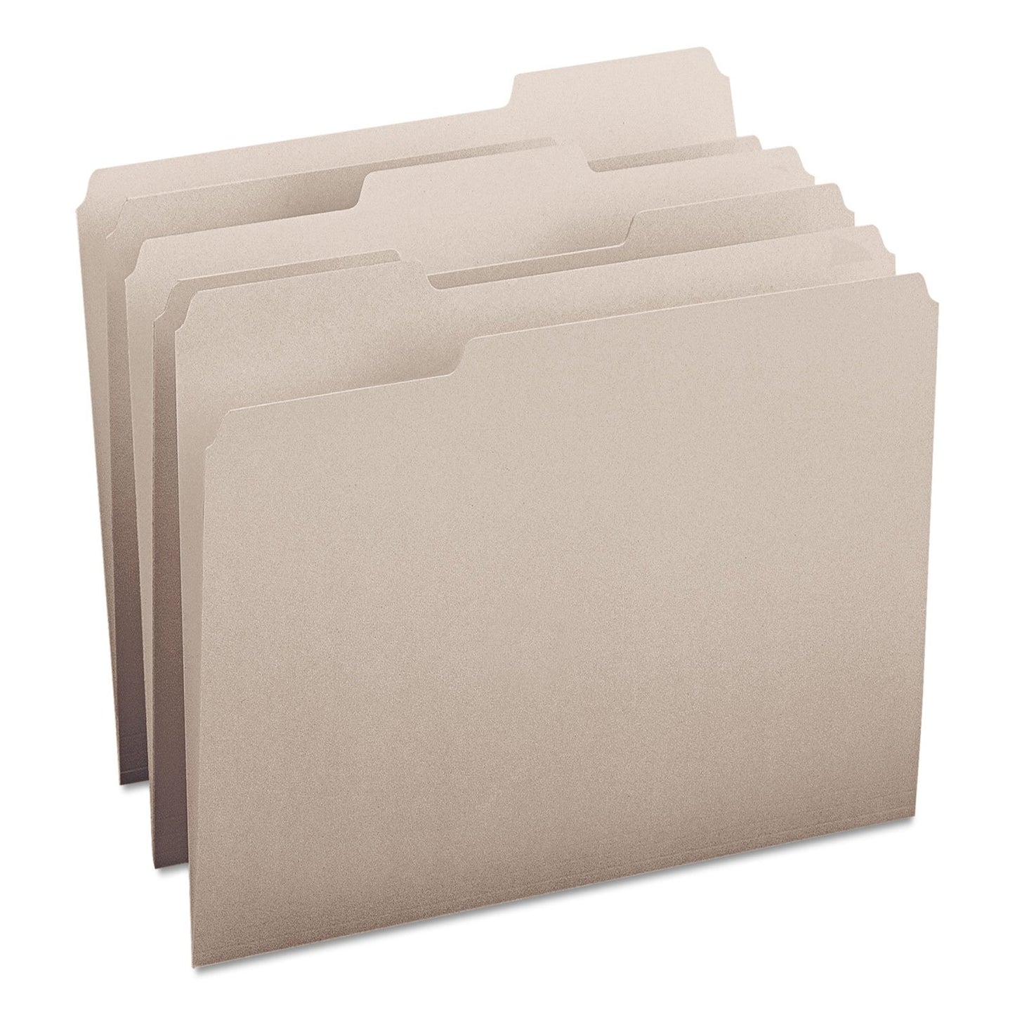 Smead 1/3-Cut File Folders, Letter Size, Gray, 100 Per Box (12343)