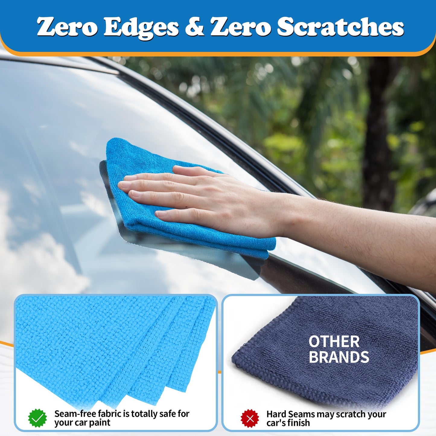 FIXSMITH Shop Towels, Microfiber Cleaning Cloths Bulk,150 Pack Microfiber Towels for Car, Lint Free, Scratch-Free Cleaning Rags for Housekeeping, 11.5 x 11.5 inch