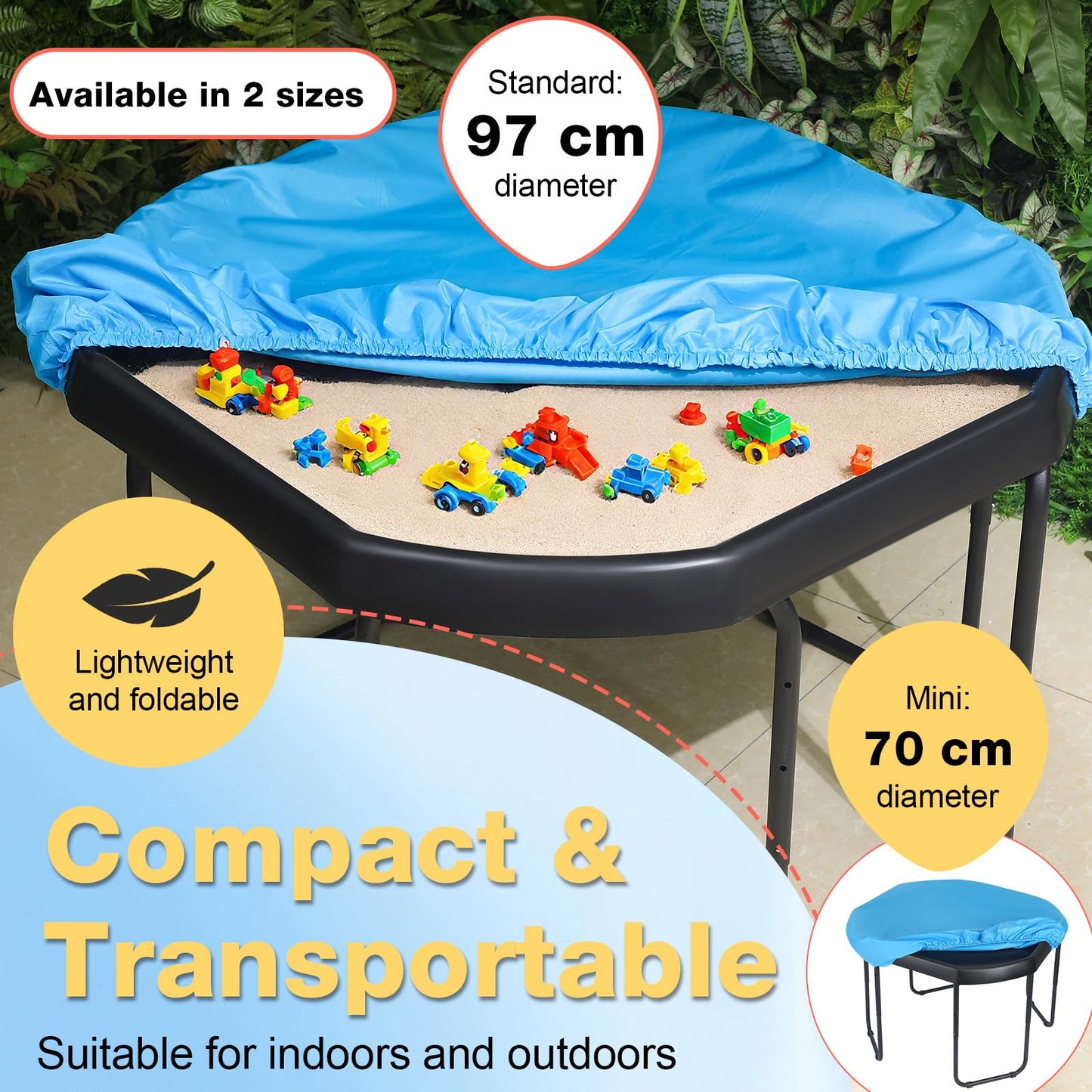 Vicenpal 38" Tuff Tray Cover Weatherproof Protective Lid for Tuff Tray for Sensory Bin, Outdoor Water Table, Stand Top