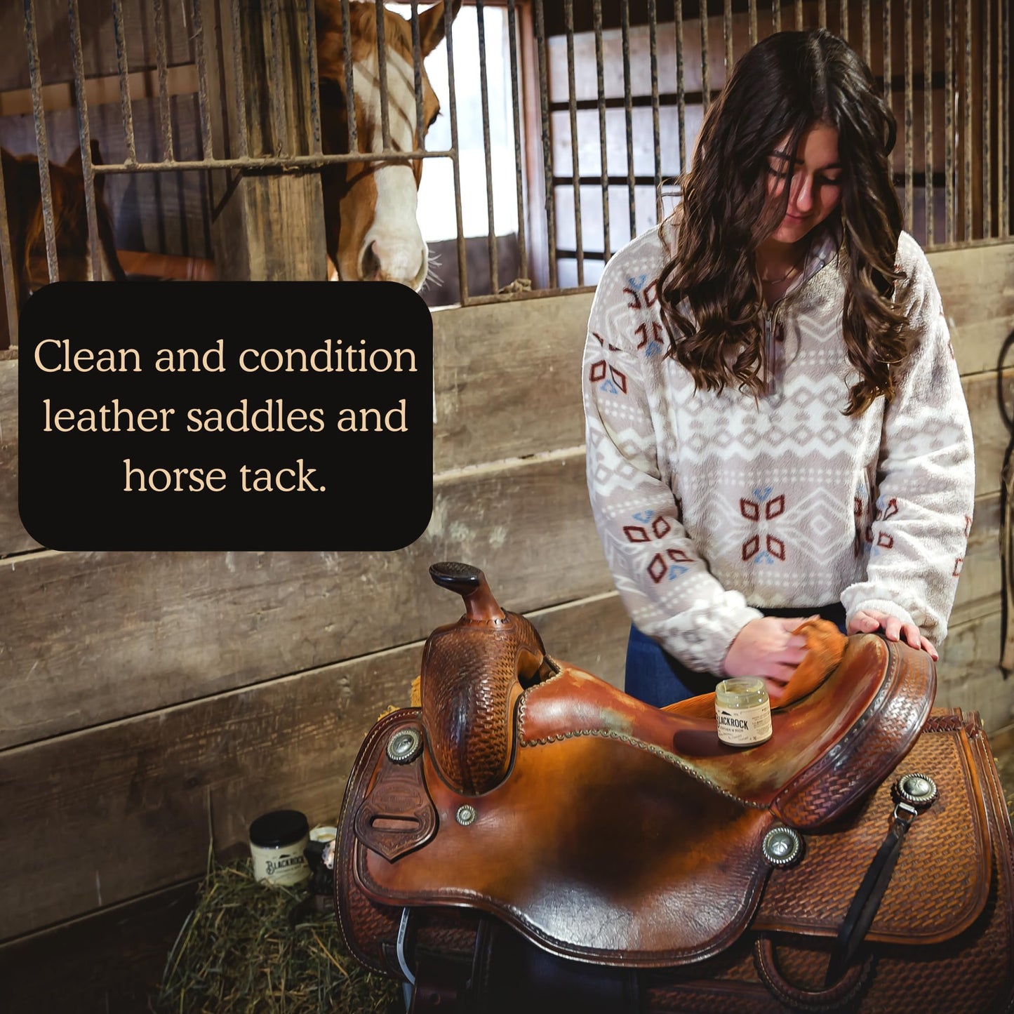 Blackrock Leather N Rich Leather Cleaner & Conditioner, Premium 2-in-1 Care, Made in USA – Leather Balm for use on Furniture, Car Interiors, Saddles & Horse Tack, Shoes, Bags, and Jackets