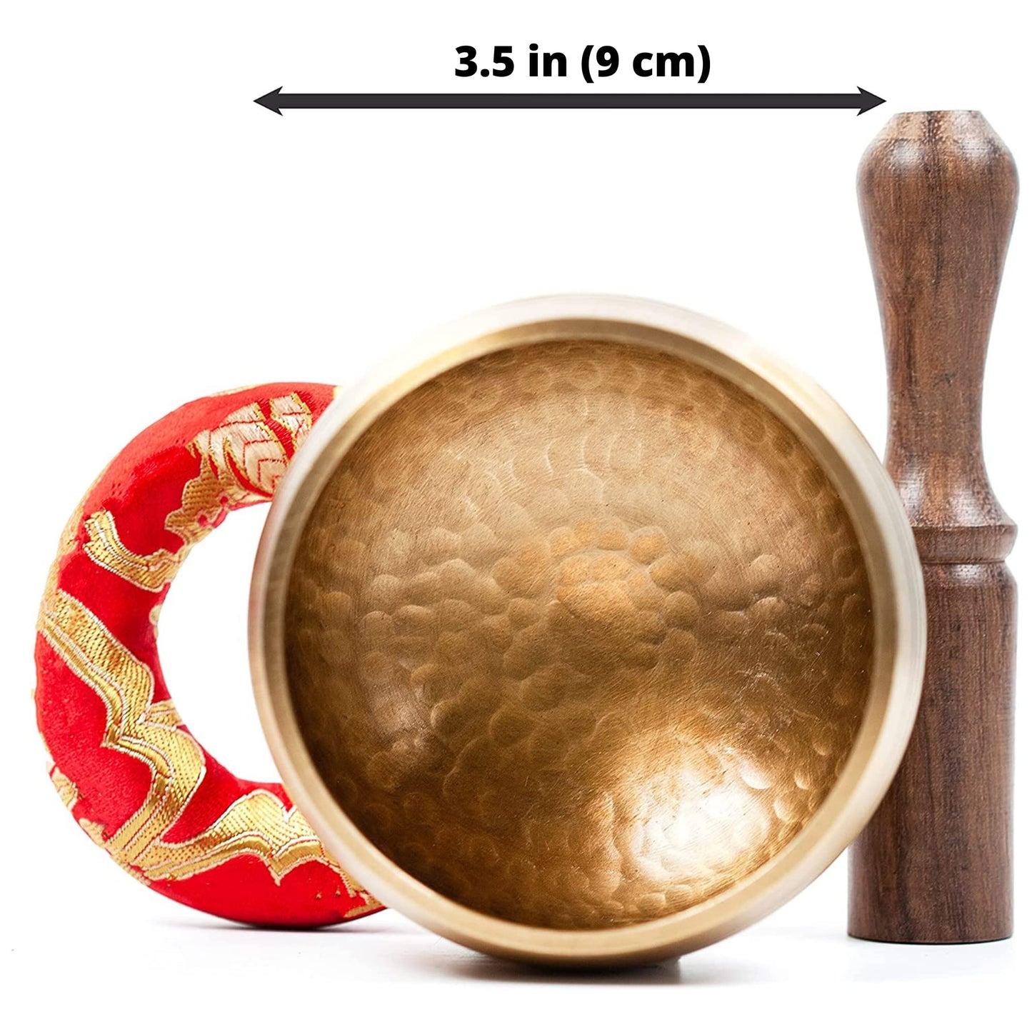 Tibetan Singing Bowl Set - Easy To Play for Beginners - Authentic Handcrafted Mindfulness Meditation Holistic Sound 7 Chakra Healing Gift by Himalayan Bazaar (3.5")
