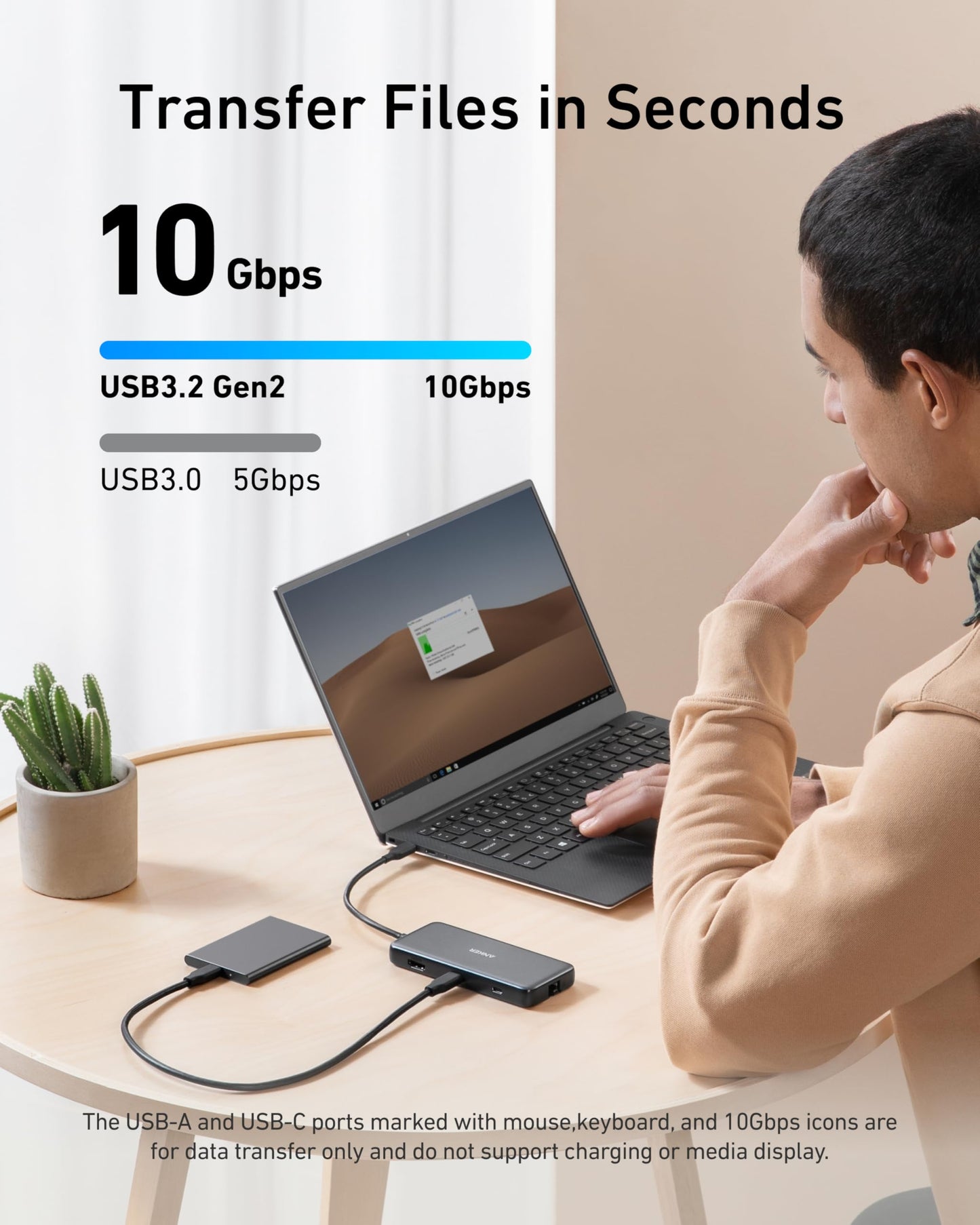 Anker 555 USB-C Hub (8-in-1), with 85W Power Delivery, 4K 60Hz HDMI Port, 10Gbps USB C and 2 A Data Ports, Ethernet microSD SD Card Reader, for MacBook Pro More