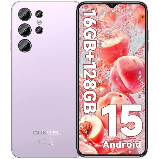 OUKITEL C1 Unlocked Cell Phone, Android 15 Phone, 16GB RAM, 128GB ROM/1TB Smartphone, 6.56”HD+ Display, 5150mAh Battery, 13MP Camera, 90Hz, 4G Dual SIM, Fingerprint/GPS/3.5mm Jack