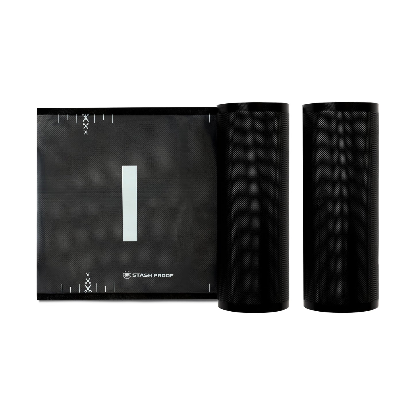 Stash Proof Vacuum Seal Rolls 11" x 50' 2 Pack (100 Feet Total) (Clear and Black) 5.5 Mil - BPA Free Commerical Grade Food Saver for Storage, Sous Vide, and Meal Prep Sealer Bag