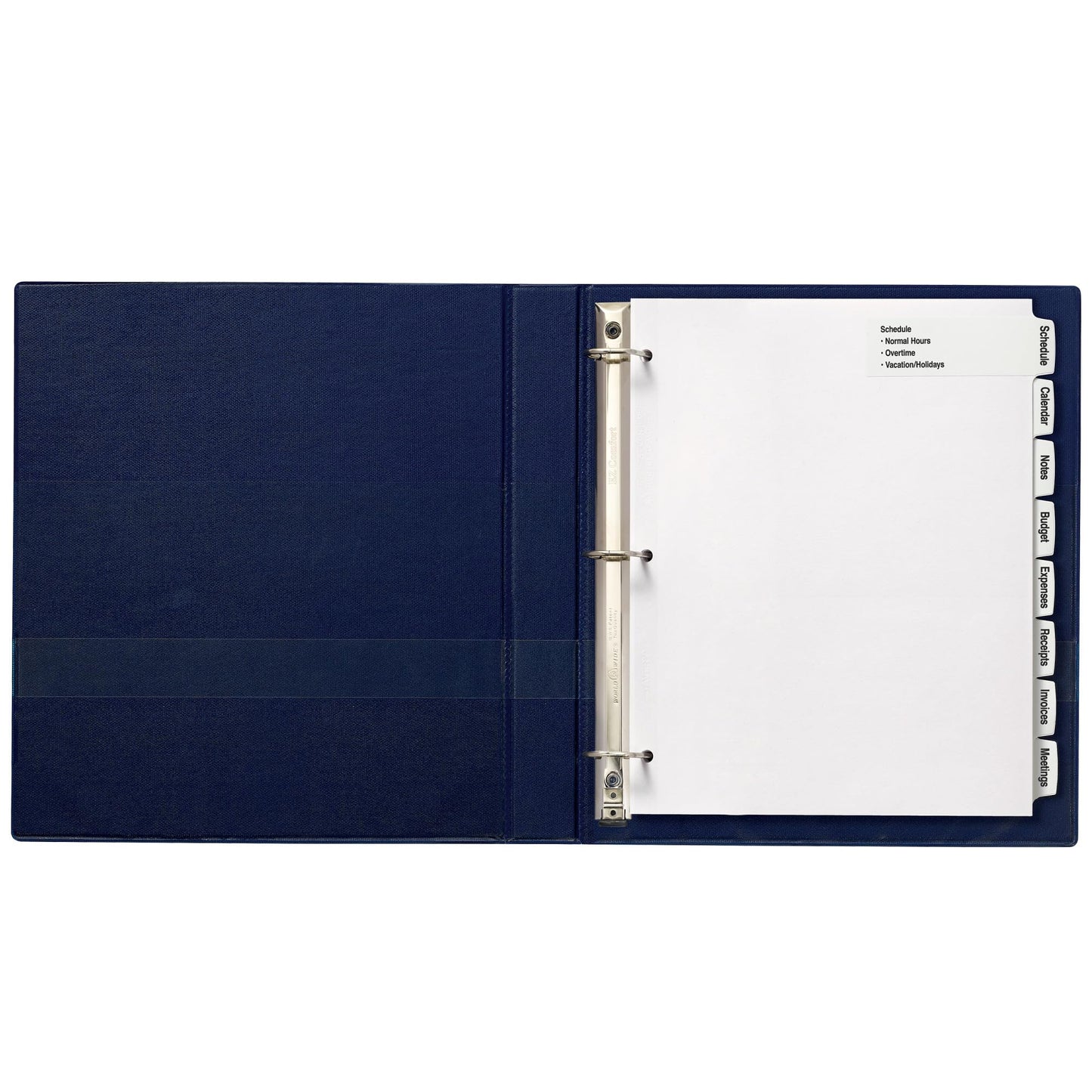 Big Tab Printable Large White Label Tab Dividers, 8-1/2"