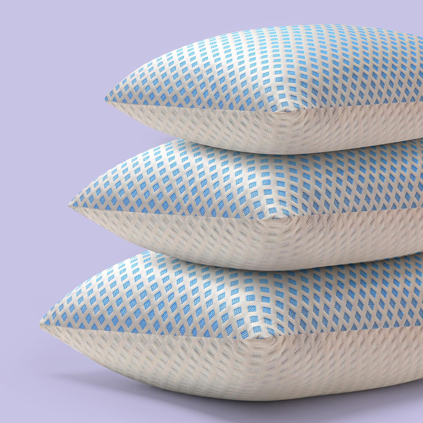 Cooling Memory Foam Pillows King Size 2 Pack, Adjustable Shredded Foams, Soft Firm Bed Pillow for Sleeping with Hypoallergenic Zipper Pillow Cover for Side, Back Sleepers, 20x36In