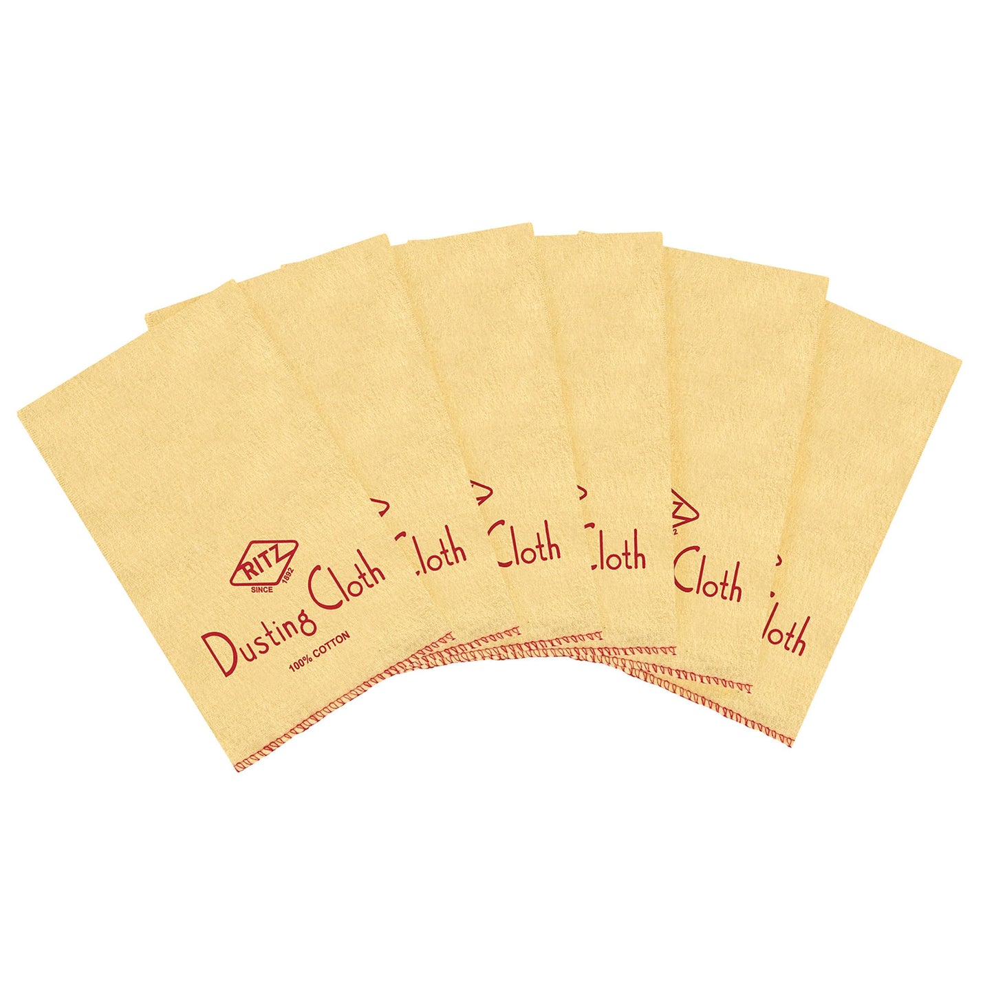 Ritz Duvateen Flannel Dusting Cloth, Yellow, 6 Pack