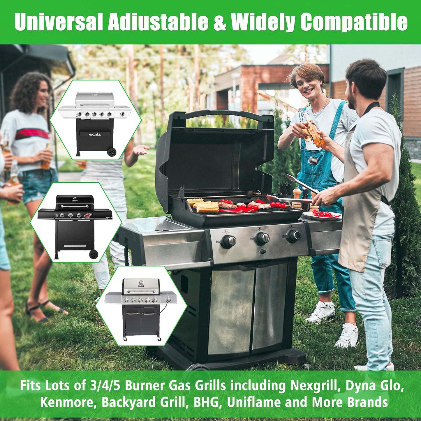 Grease Tray with Catch Pan 24"-30" Universal Adjustable Stainless Steel Drip Pan Replacement Parts for Nexgrill, Dyna Glo, Kenmore, Uniflame, Backyard, BHG, Expert Grill and More