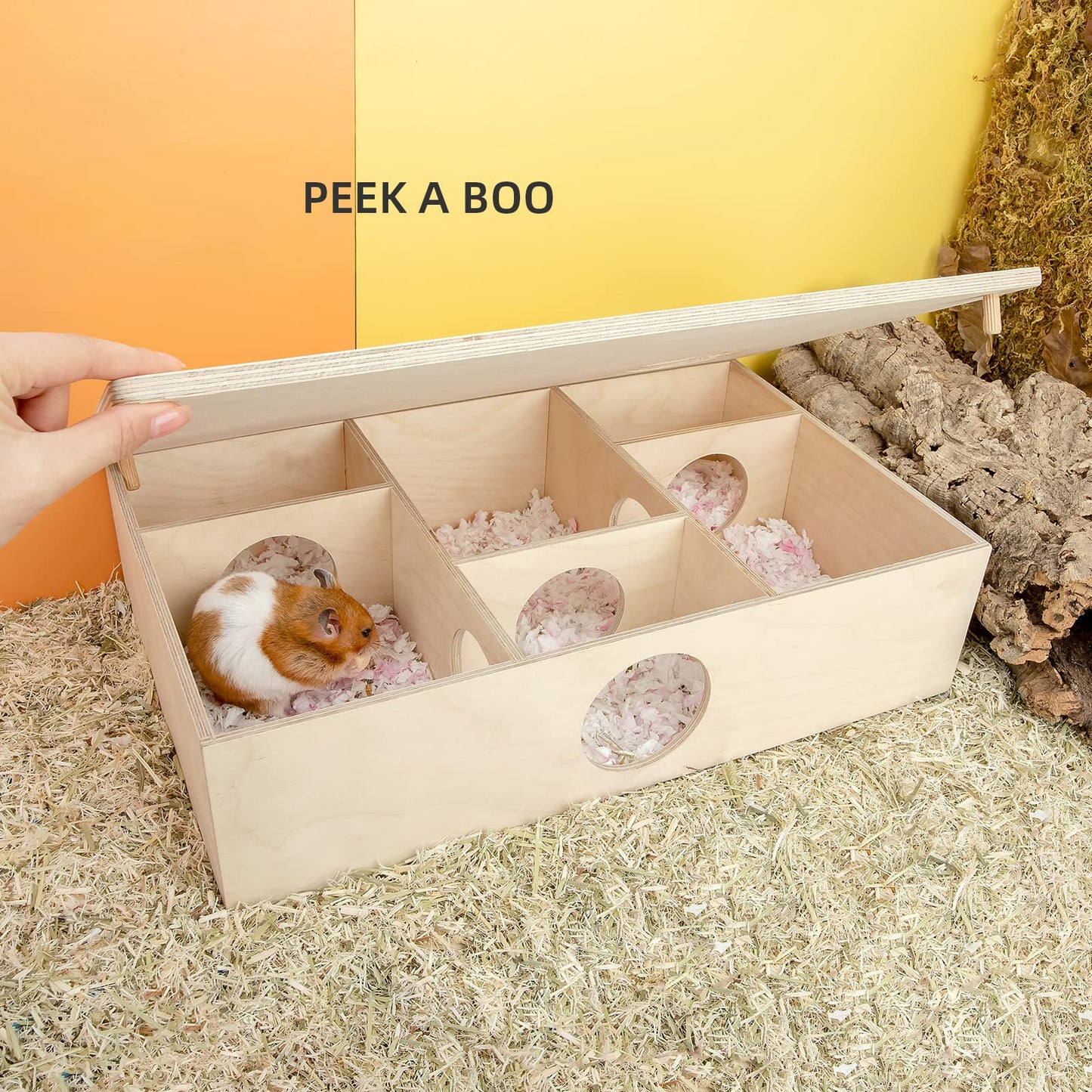 Niteangel Multi-Chamber Hamster House Maze - Multi-Room Hideouts & Tunnel Exploring Toys for Hamster Gerbils Mice Lemmings (6-Room Large)