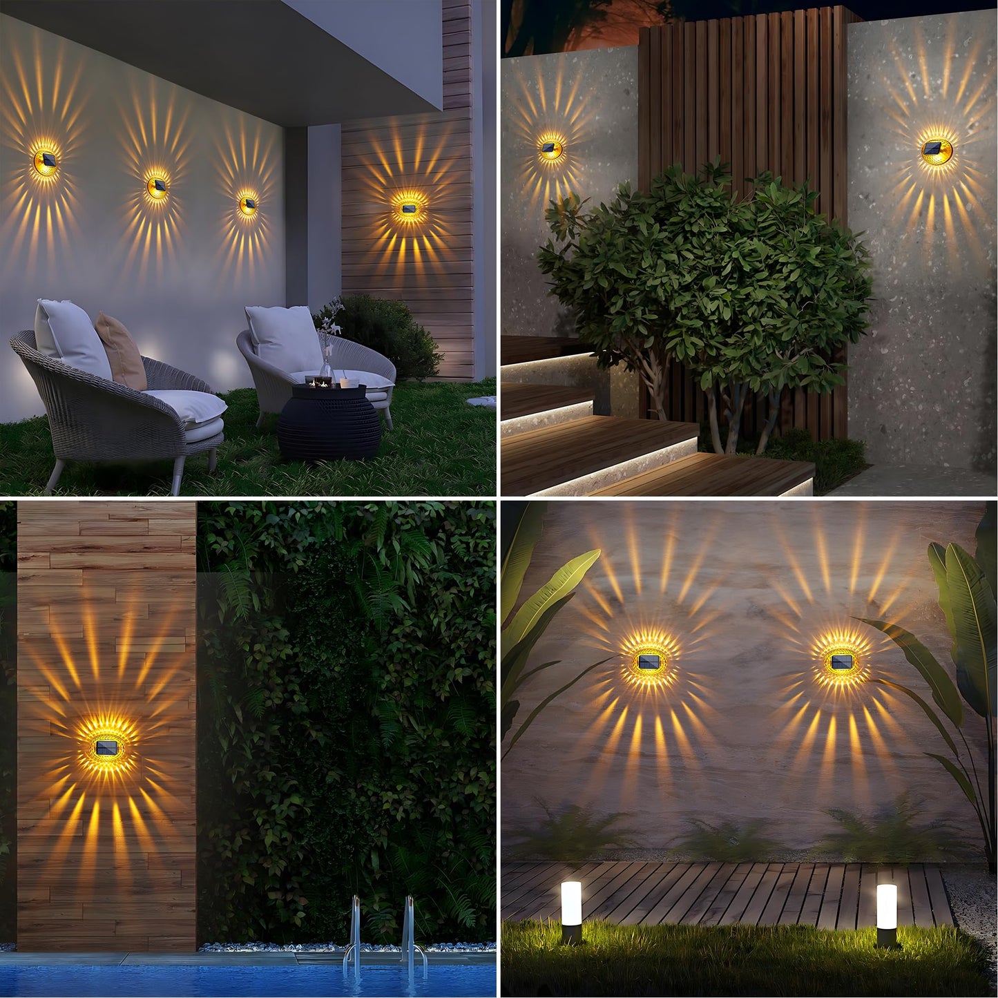 LYHOPE Solar Fence Lights Outdoor, IP65 Waterproof Solar Light for Outside, 12Pack Solar Deck Lights for Backyard Railing Patio Deck Fence Stair Railing Wall Outdoor Decorations(Warm White)