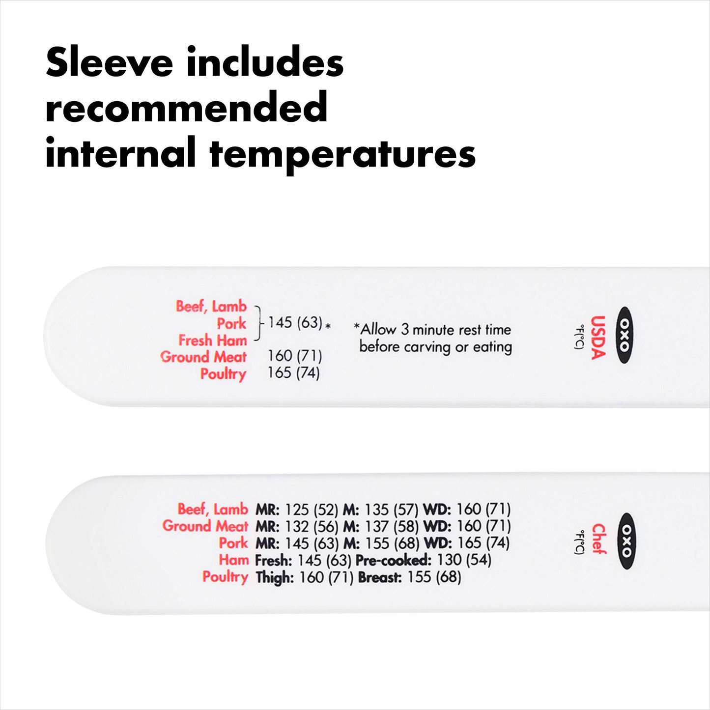 Oxo Good Grips 11181400G Digital Thermometer, Black Dimensions: 7¼''L × 1¾''W