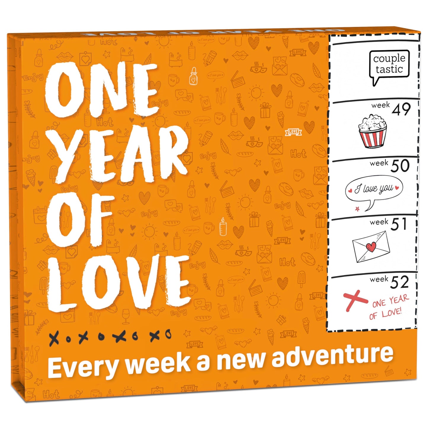 Weekly Date Night Ideas for Couples – Fun & Romantic Gift for Wedding Anniversaries, Valentine’s Day & More – for Husband, Wife, Brides & Bachelorettes – Includes 52 Unique Ideas + 52 Bonus Cards