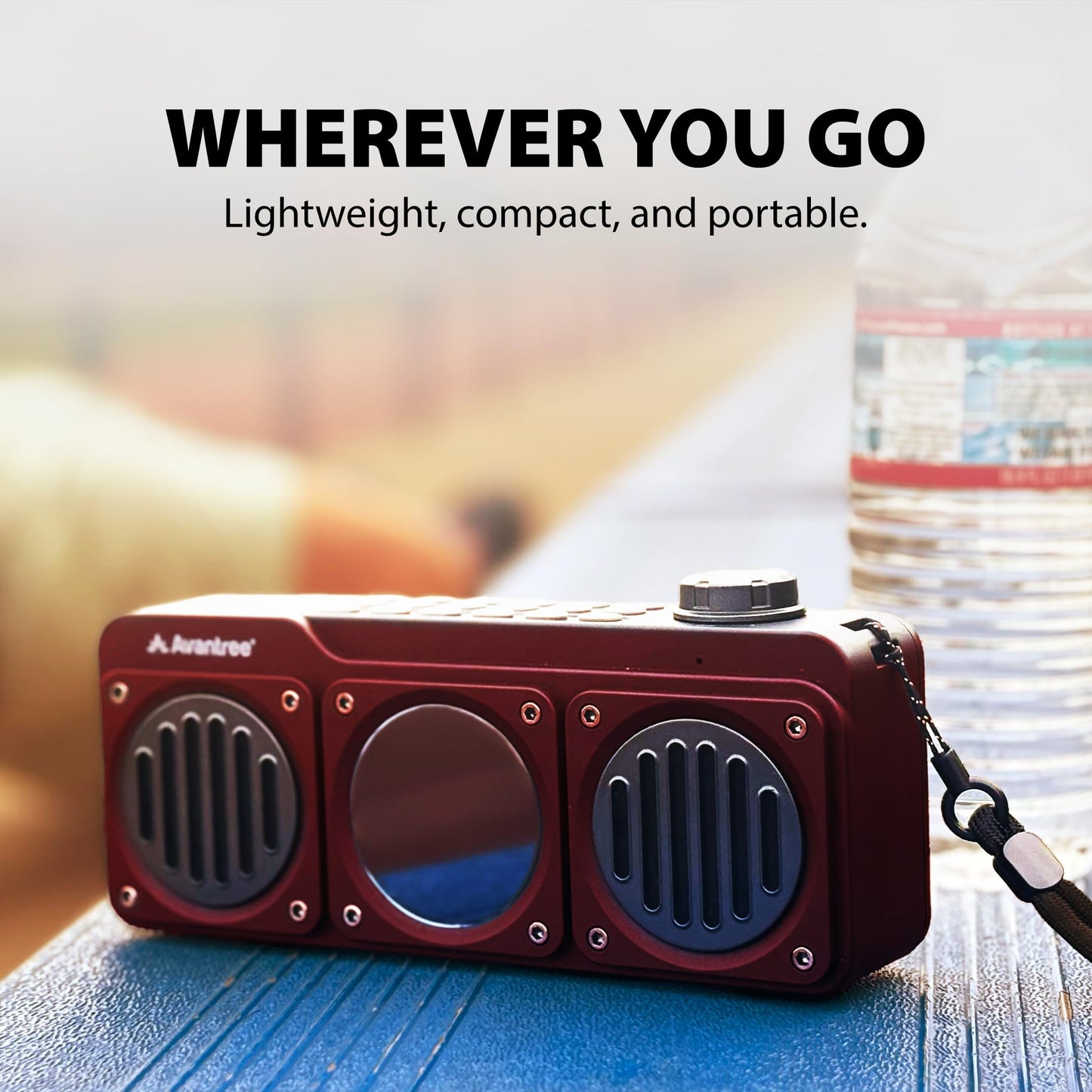 Avantree Boombyte - Portable Digital FM Radio & Bluetooth Speaker with Superb Stereo Sound, Metal Finish, Long Rechargeable Playtime, and Support for Micro SD Card & USB Audio Input