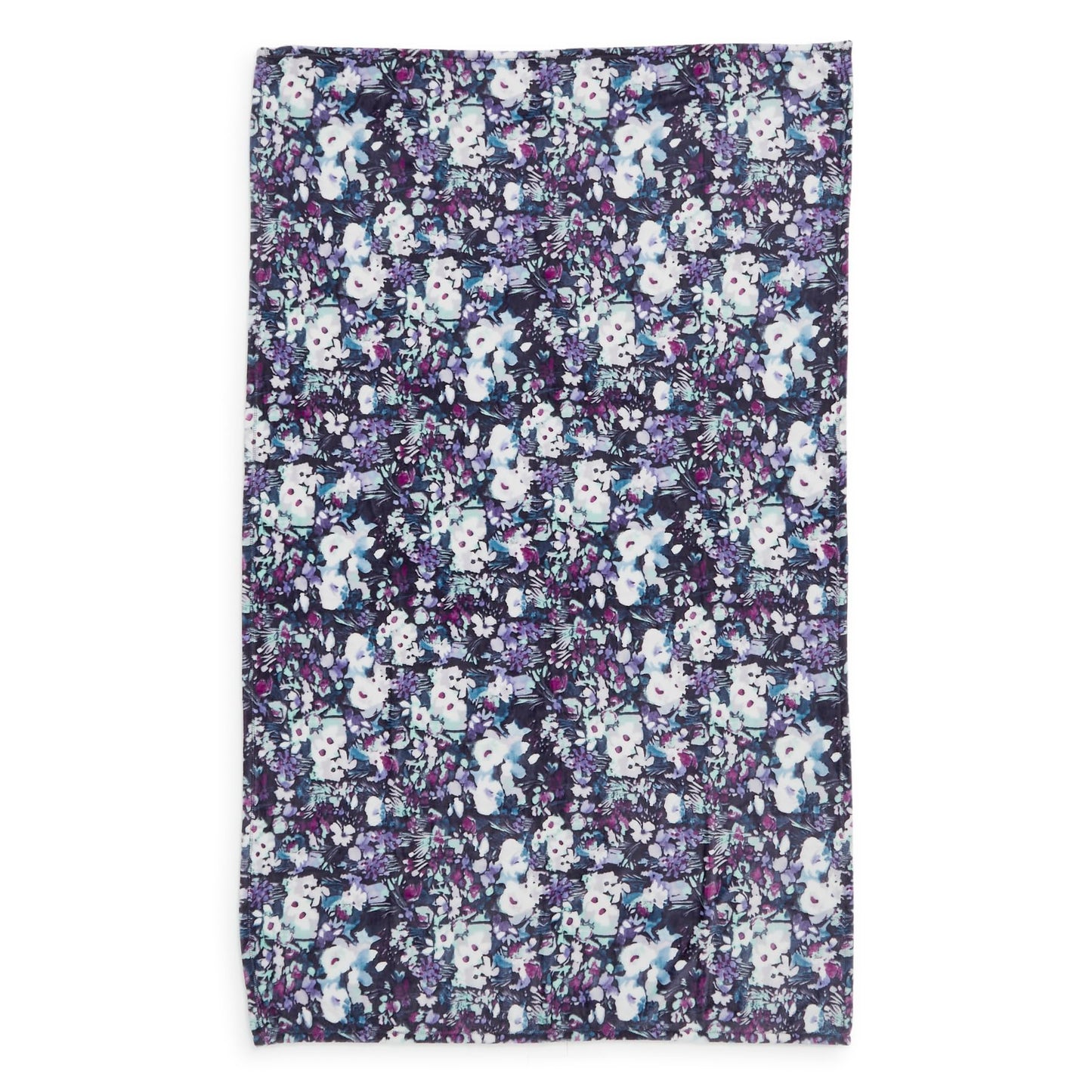 Vera Bradley Women's Fleece Plush Throw Blanket, Artist's Garden Purple, 80 X 50