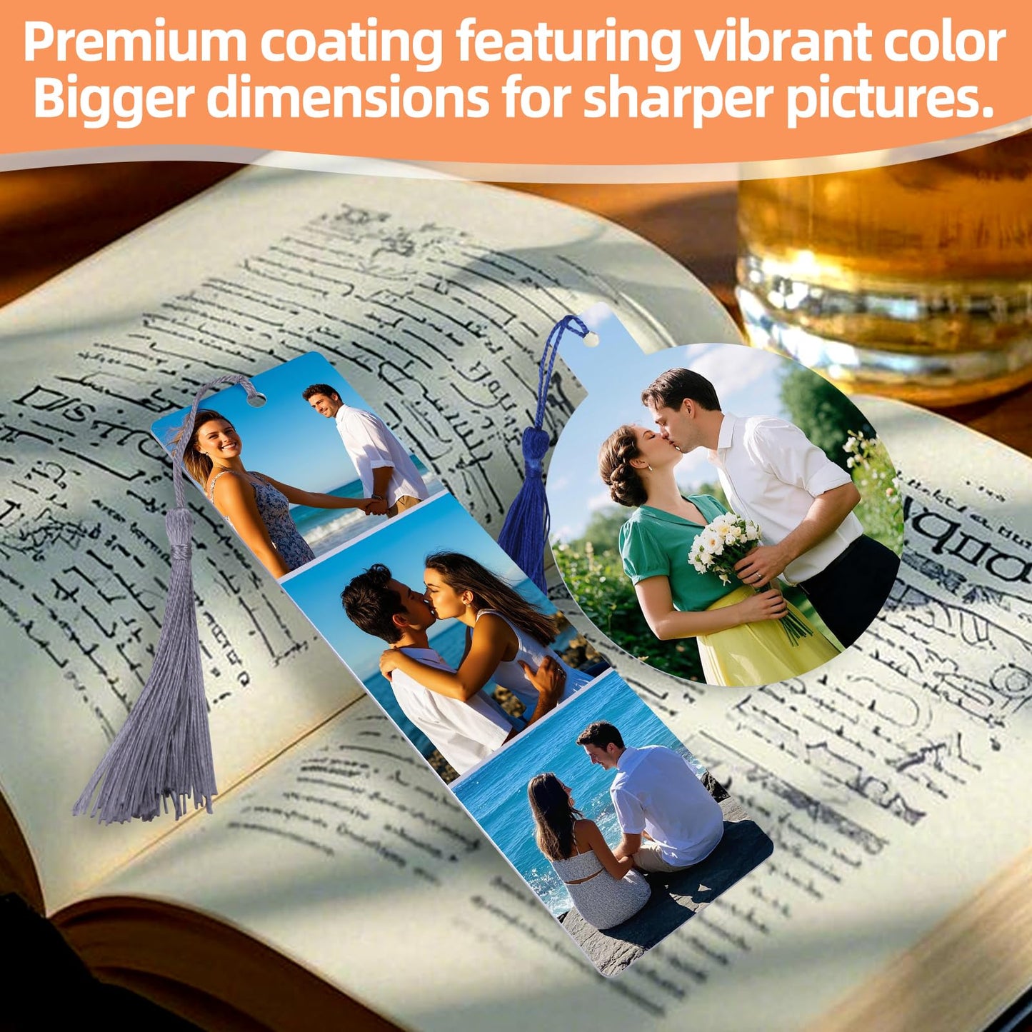 Sublimation Bookmarks Blank Aluminum 50 PCS 2x7 Inch for Double-Side Heat Transfer