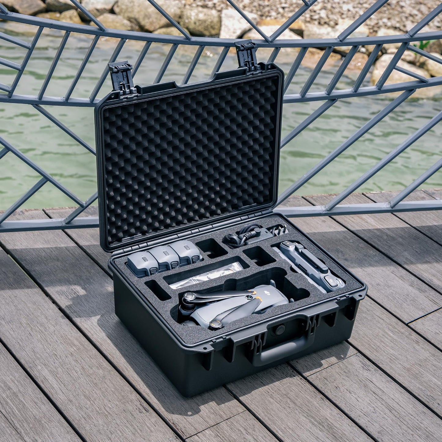 Lykus Titan M400 Waterproof Hard Case for DJI Mavic 4 Pro, DJI RC Pro 2/RC2, Fits up to 6 Batteries and Accessories in Fly More Combo/Creator Combo [CASE ONLY]
