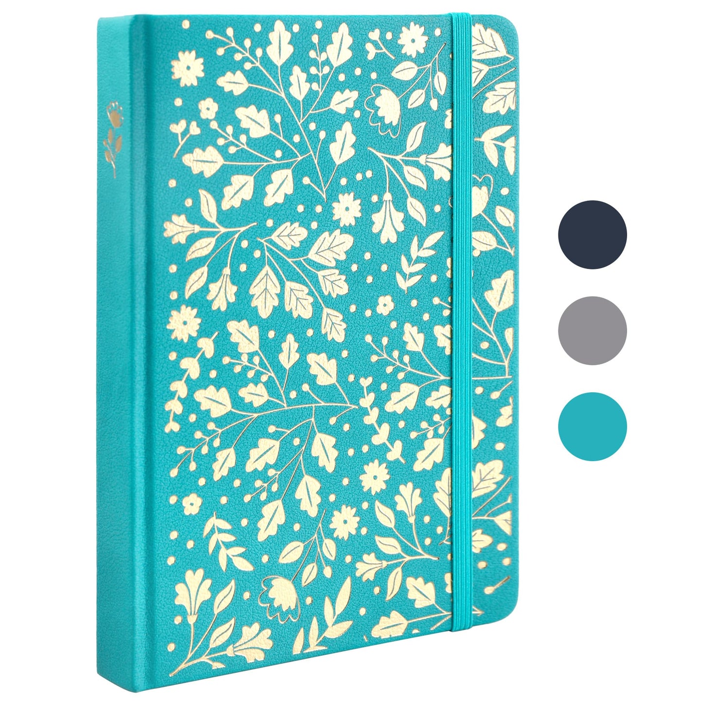 TIEFOSSI Dot Journal, Vintage Journal Notebook for Women Men, 160 GSM 192 Premium Pages, A5 Hardcover Journaling Notebooks Gift, for Travel Office Daily Writing Teal2