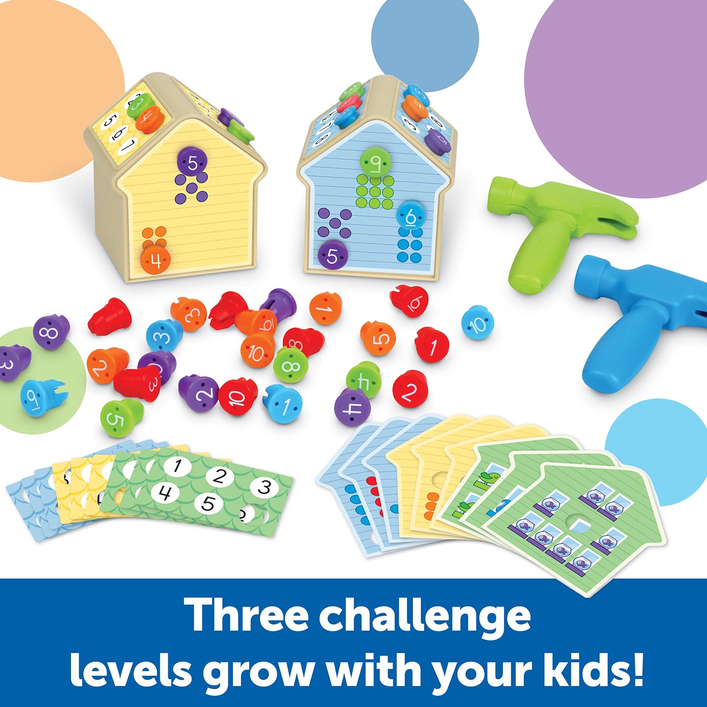 Learning Resources Number Nails Activity Set - 102 Pieces, Ages 4+ Toddler Learning Activities, Fine Motor Games for Kids, Math Games for Kids